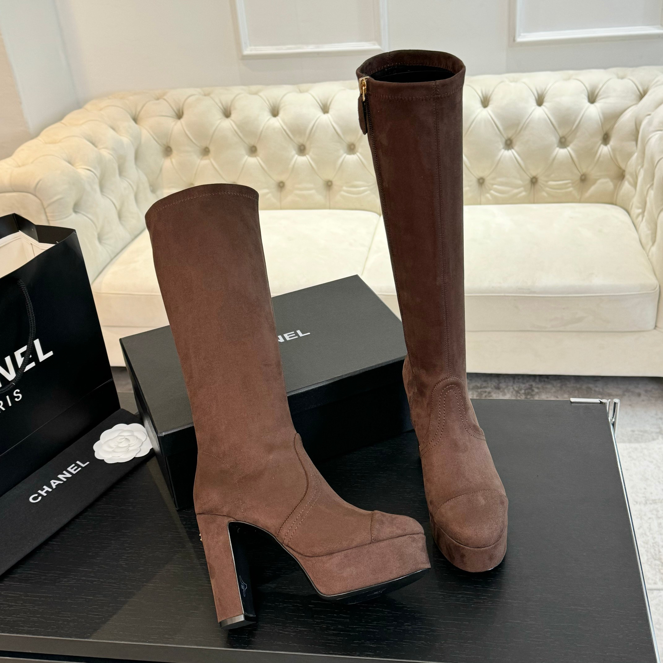 Chanel Autumn-Winter Elastic Boots