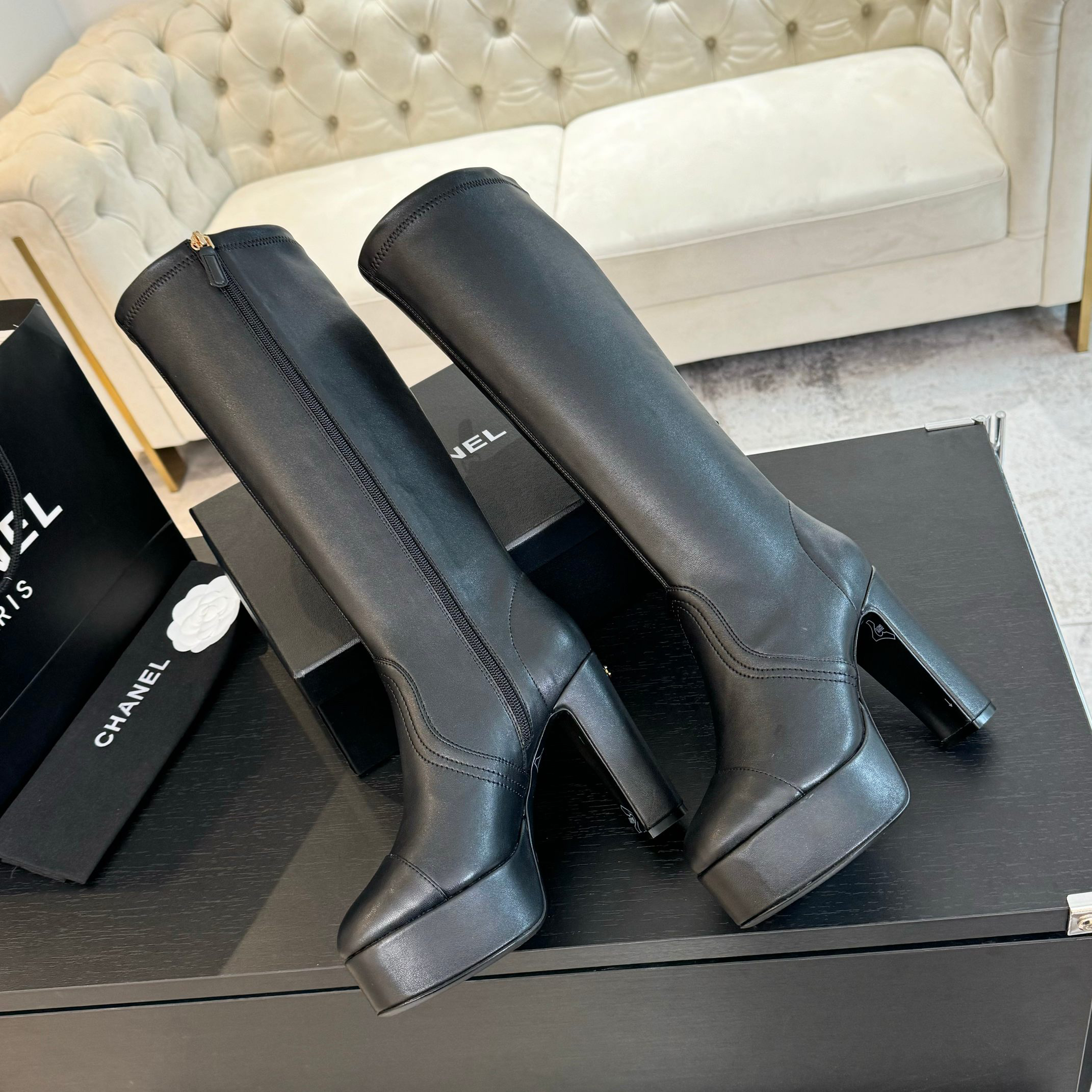 Chanel Autumn-Winter Elastic Boots