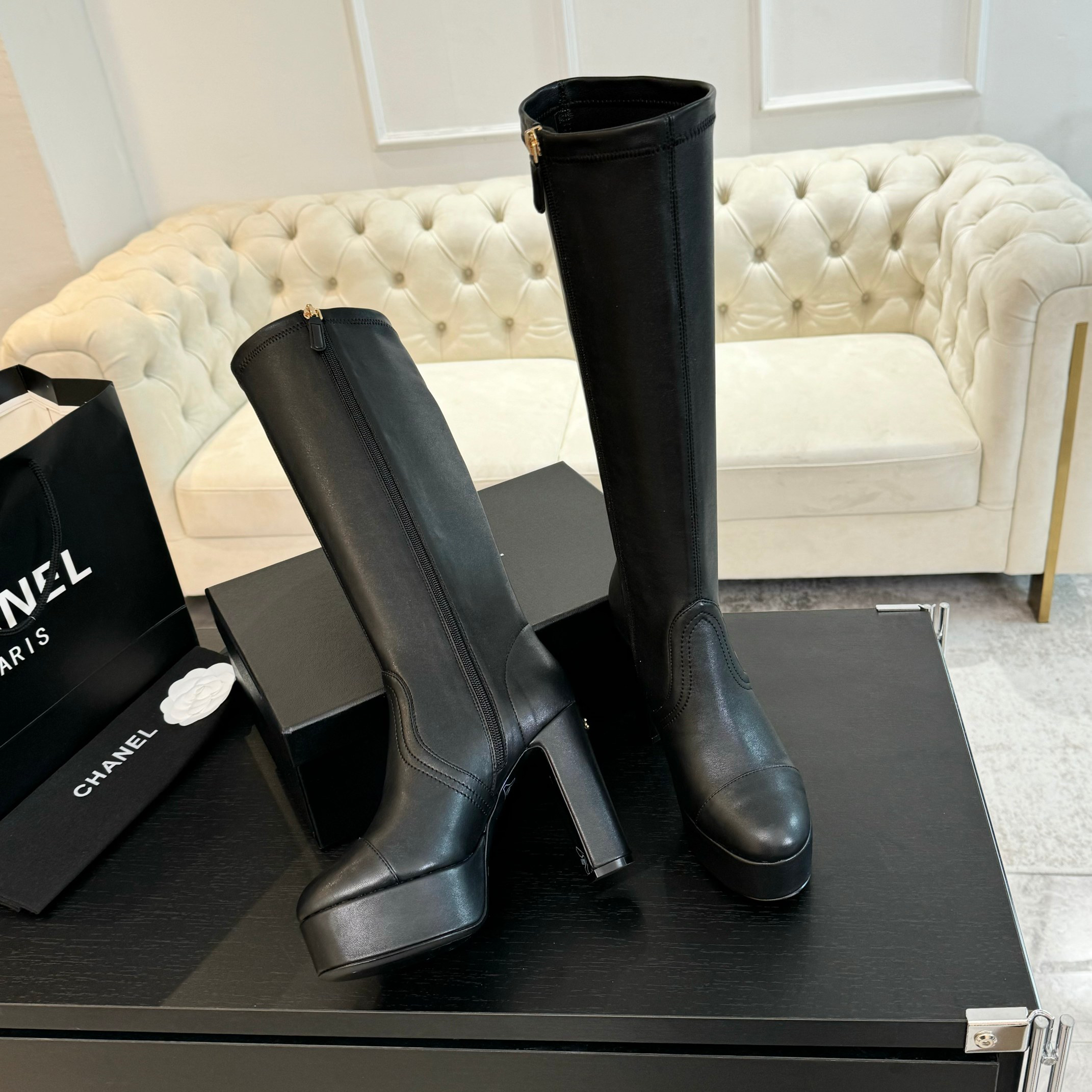 Chanel Autumn-Winter Elastic Boots