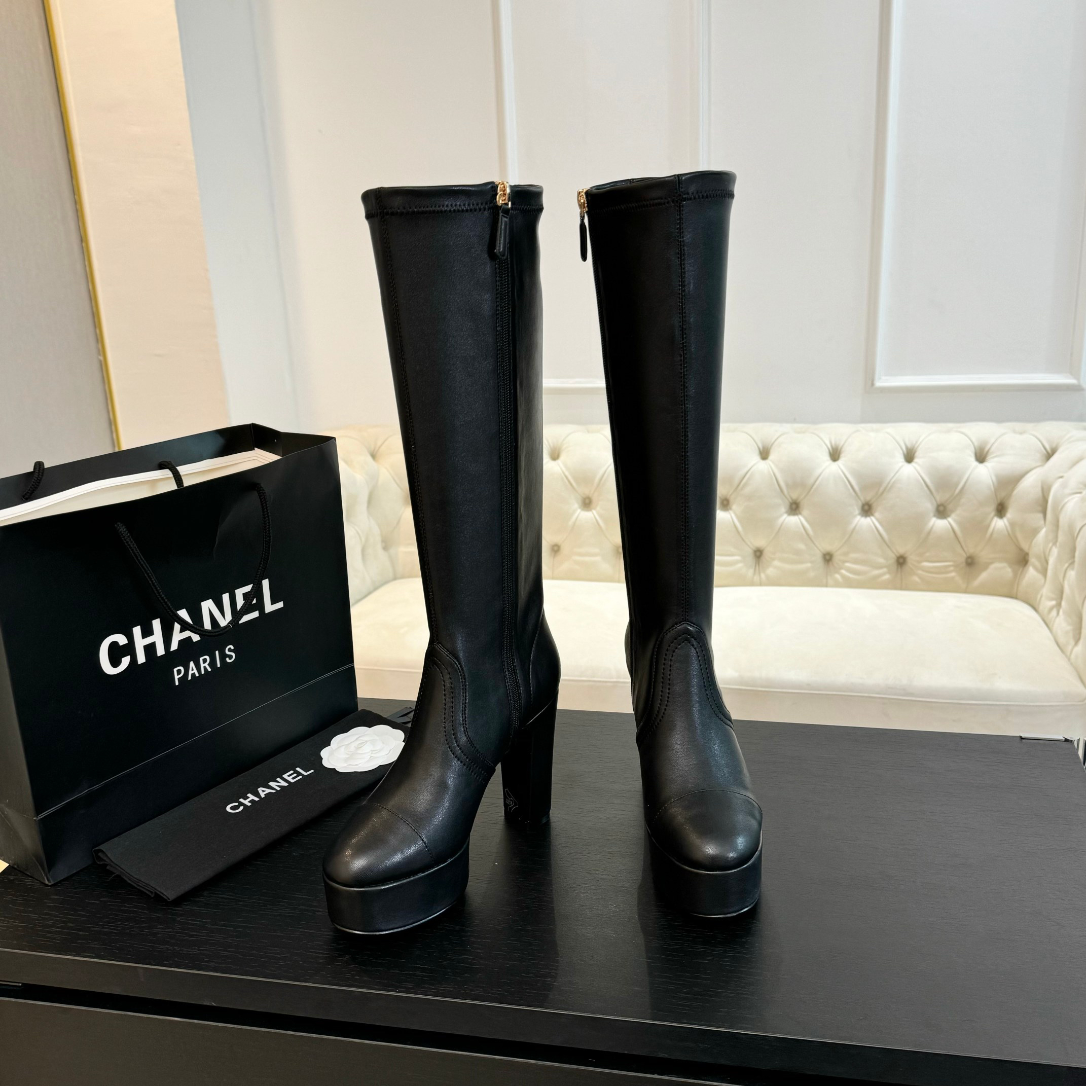 Chanel Autumn-Winter Elastic Boots