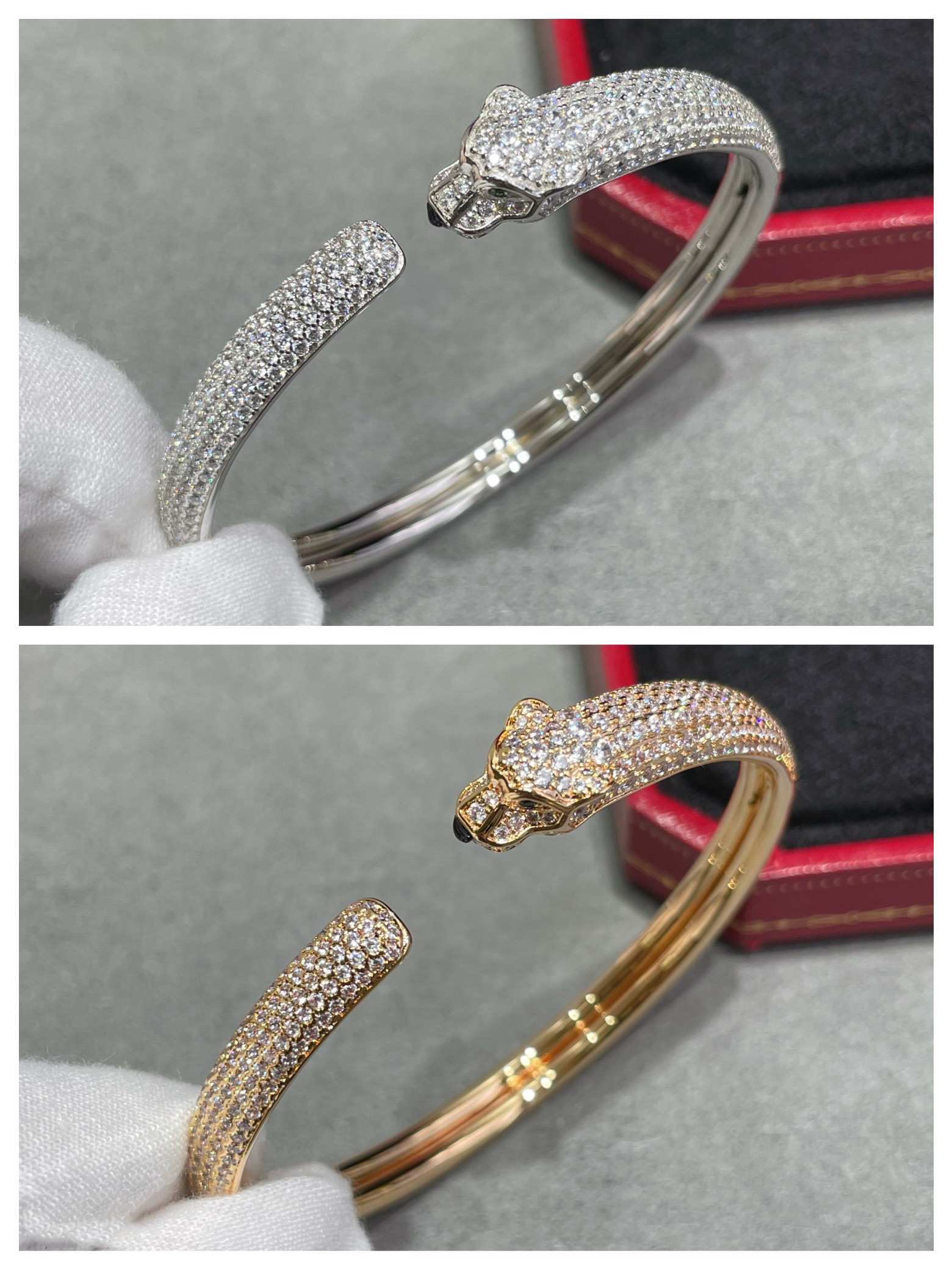 Cartier Panther Bracelet with Half-Diamond Accents