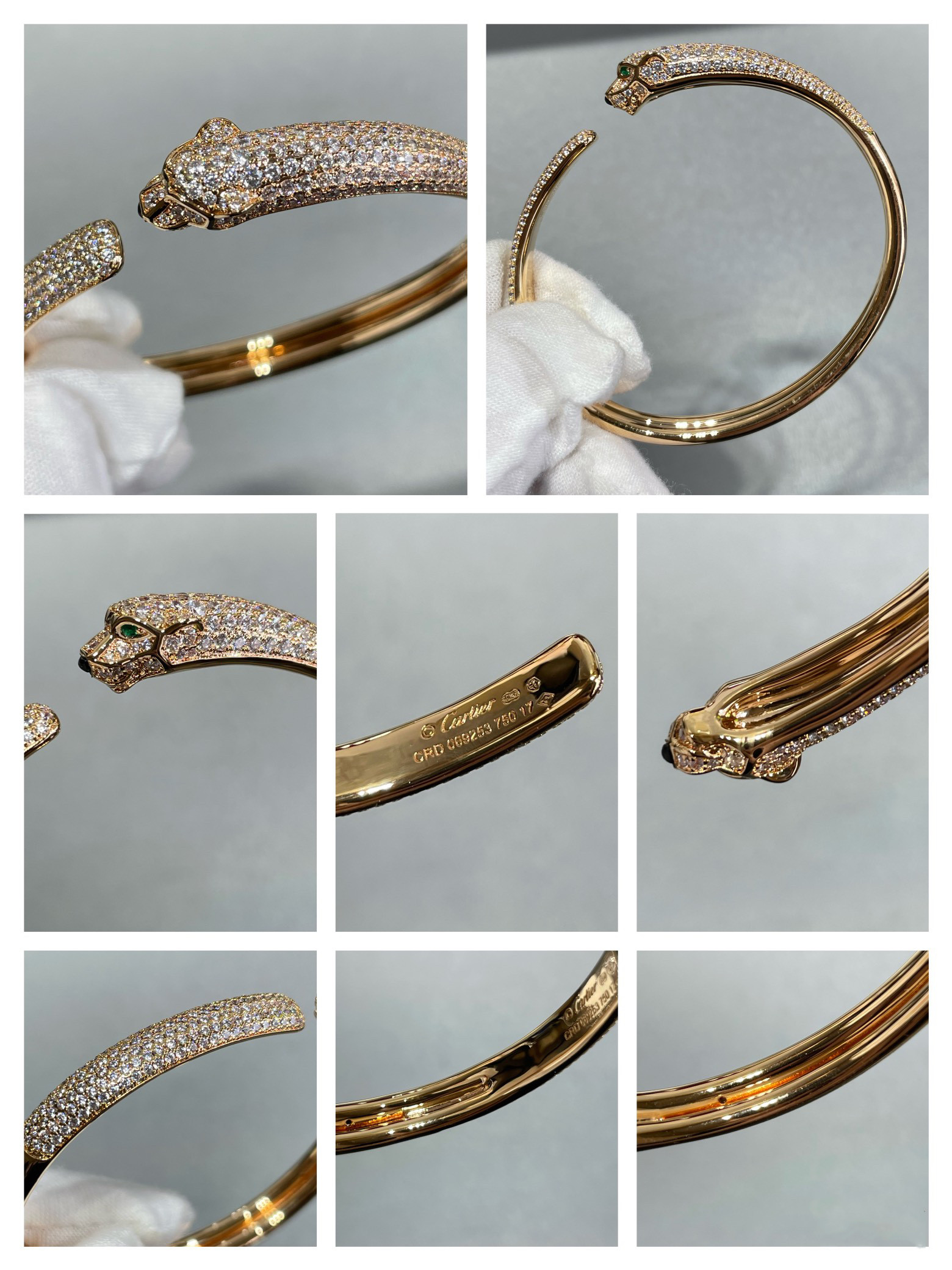 Cartier Panther Bracelet with Half-Diamond Accents