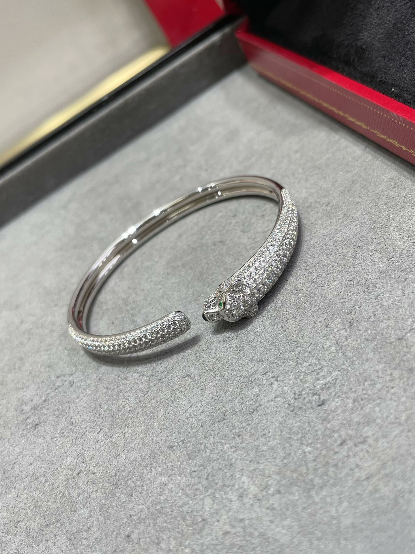 Cartier Panther Bracelet with Half-Diamond Accents