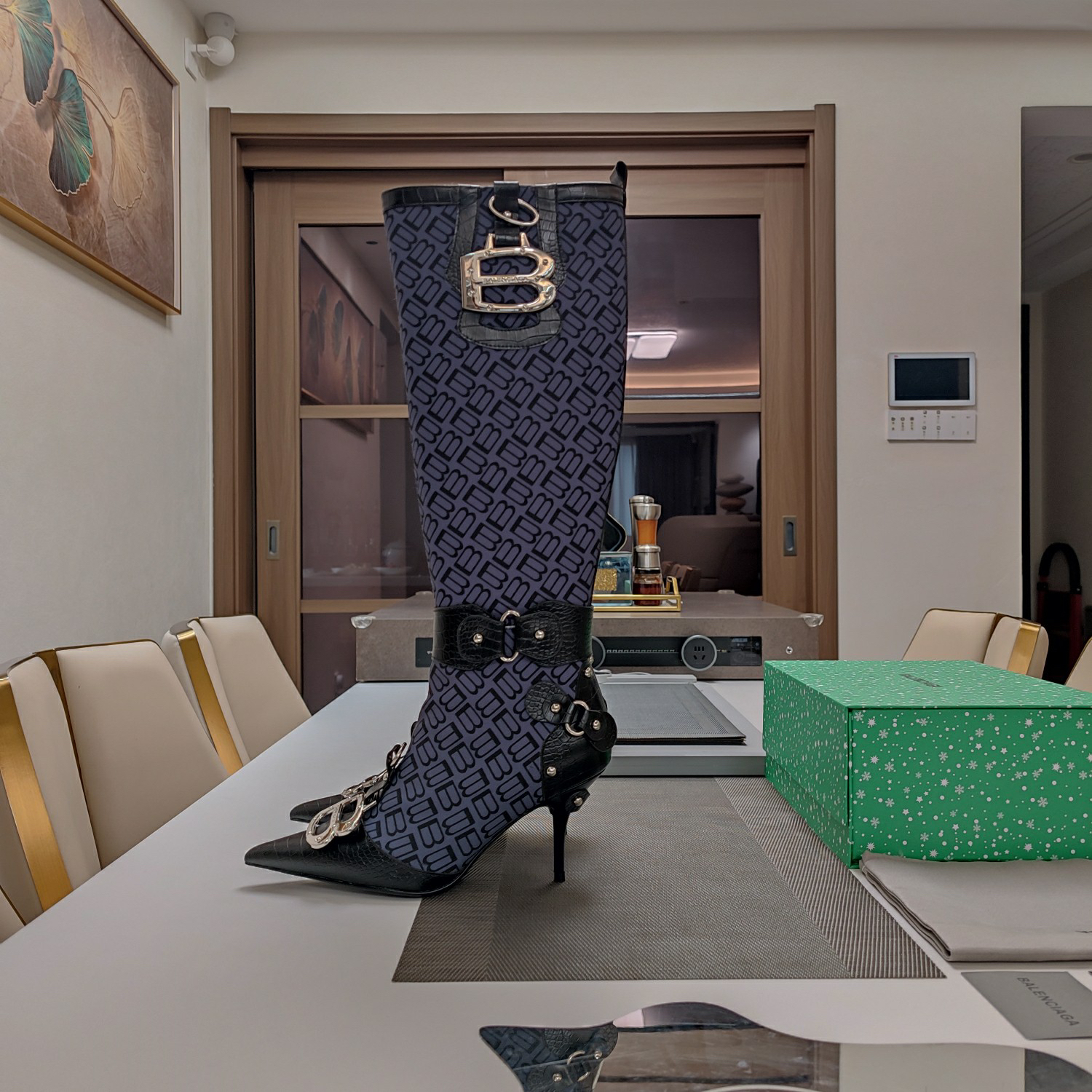 Balenciaga Metallic Studded Le Cagole Boots