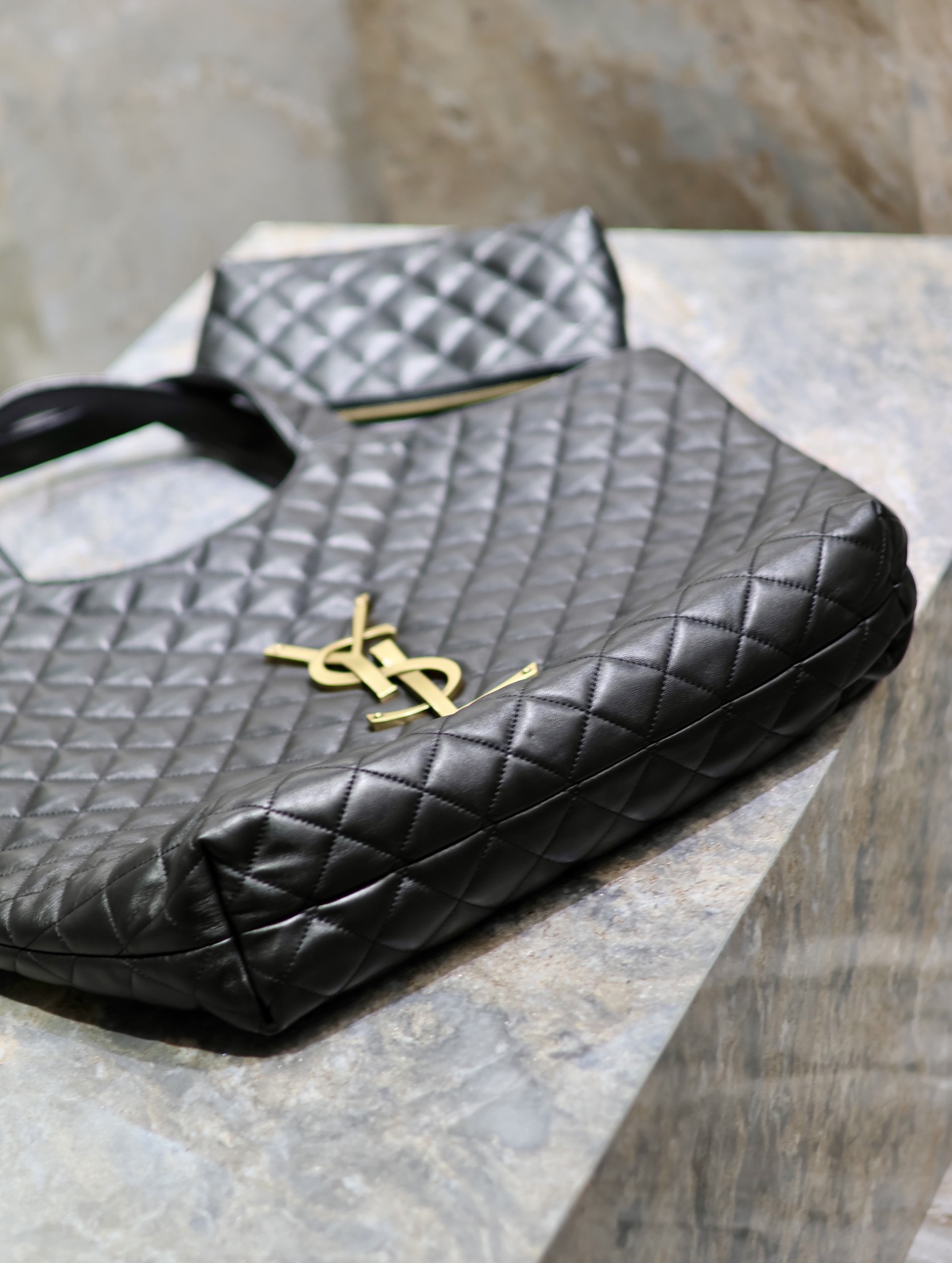 YSL Saint Laurent Nappa Lambskin Two-Piece Large Tote Set