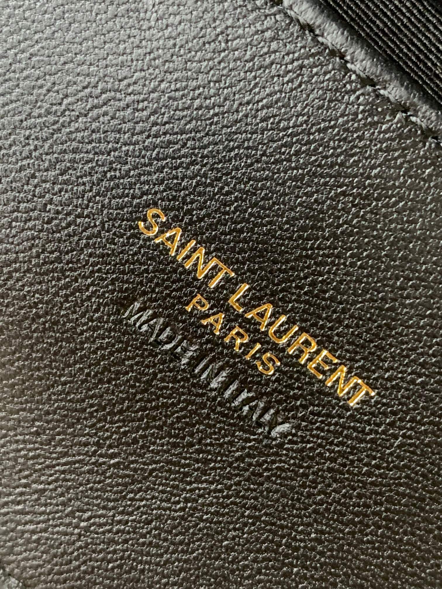 Saint Laurent College Shiny Leather Courier Bag