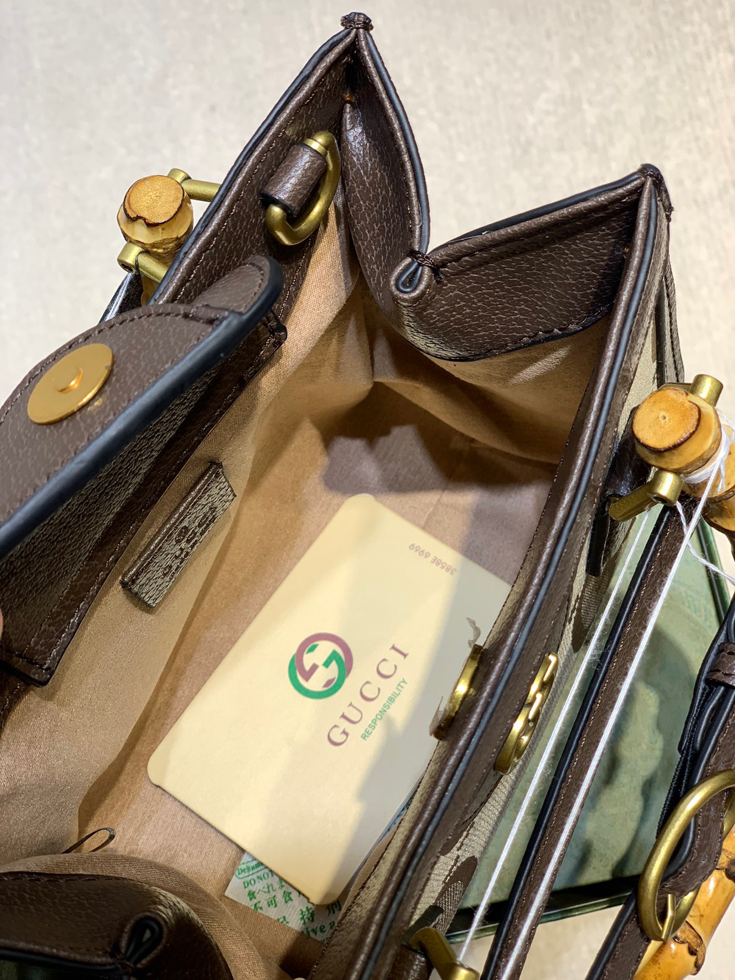 Gucci Dina Bamboo Handle Handbag