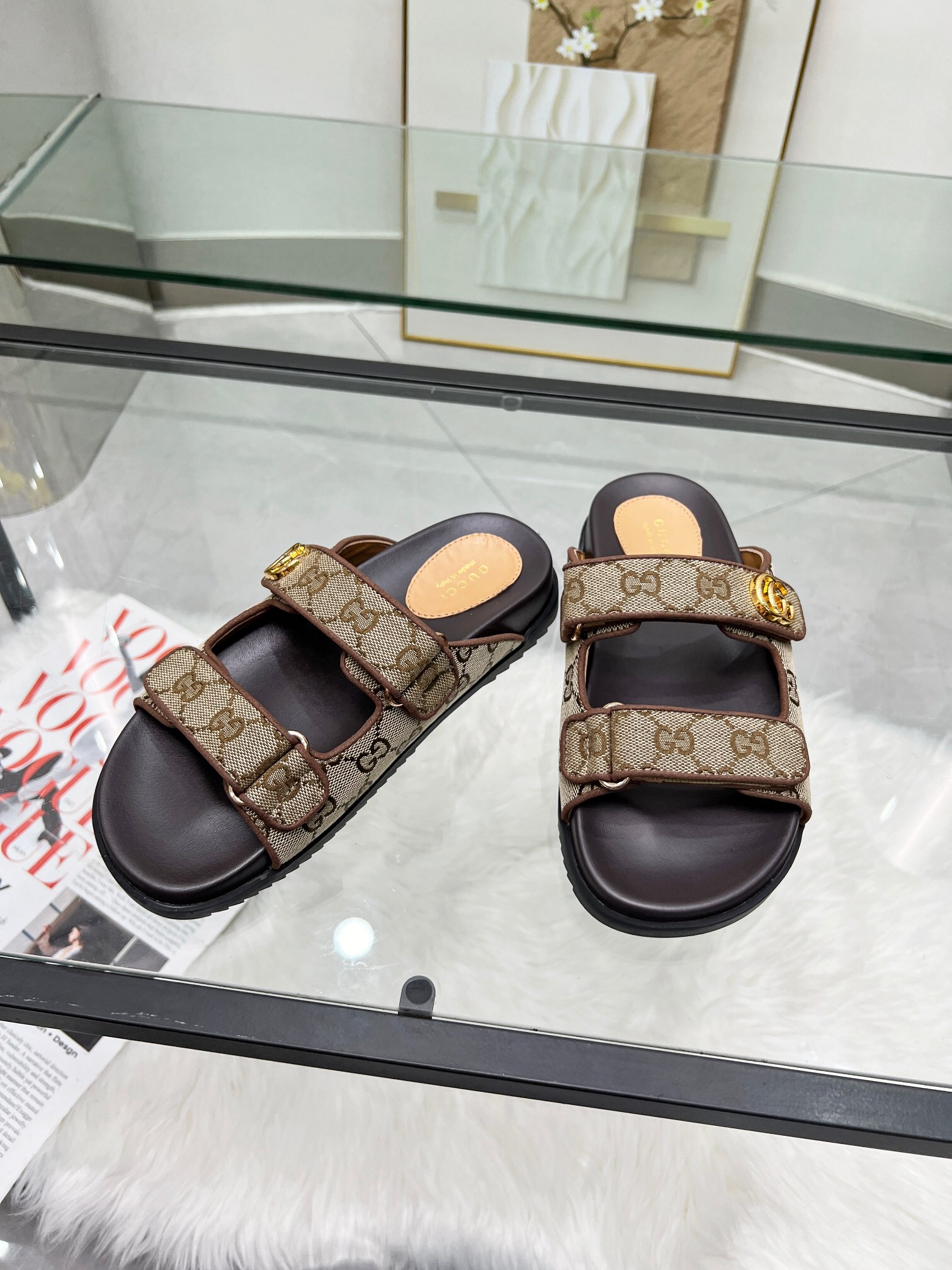 Gucci Magic Tape Sandals