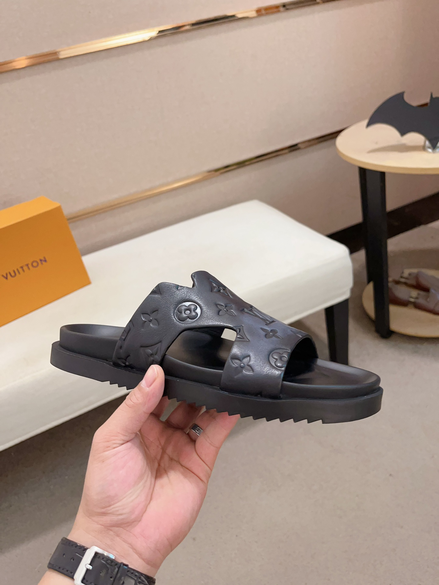 LV Louis Vuitton Monogram Slide Sandals