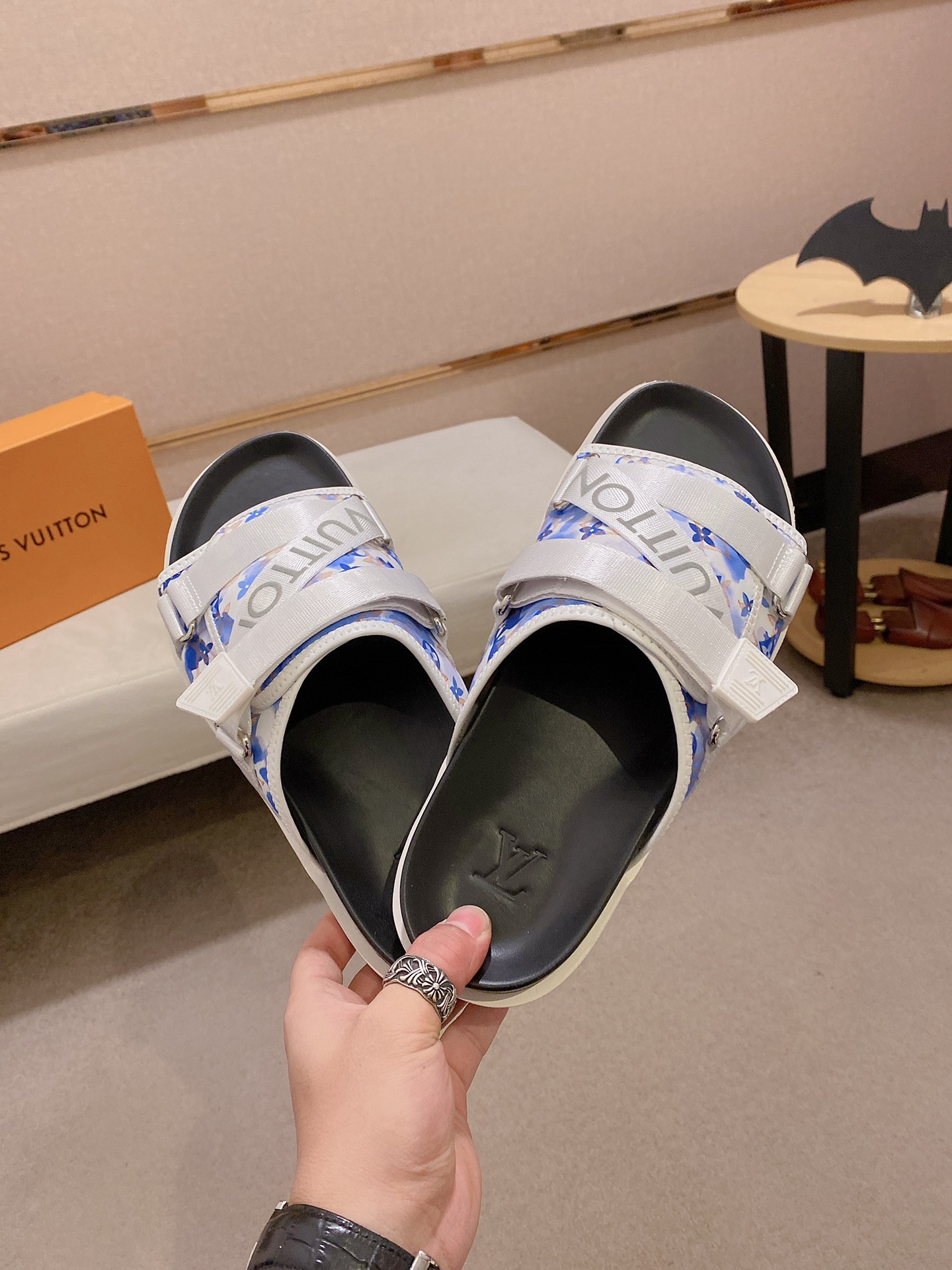 LV Louis Vuitton Creative Monogram Slide Sandals