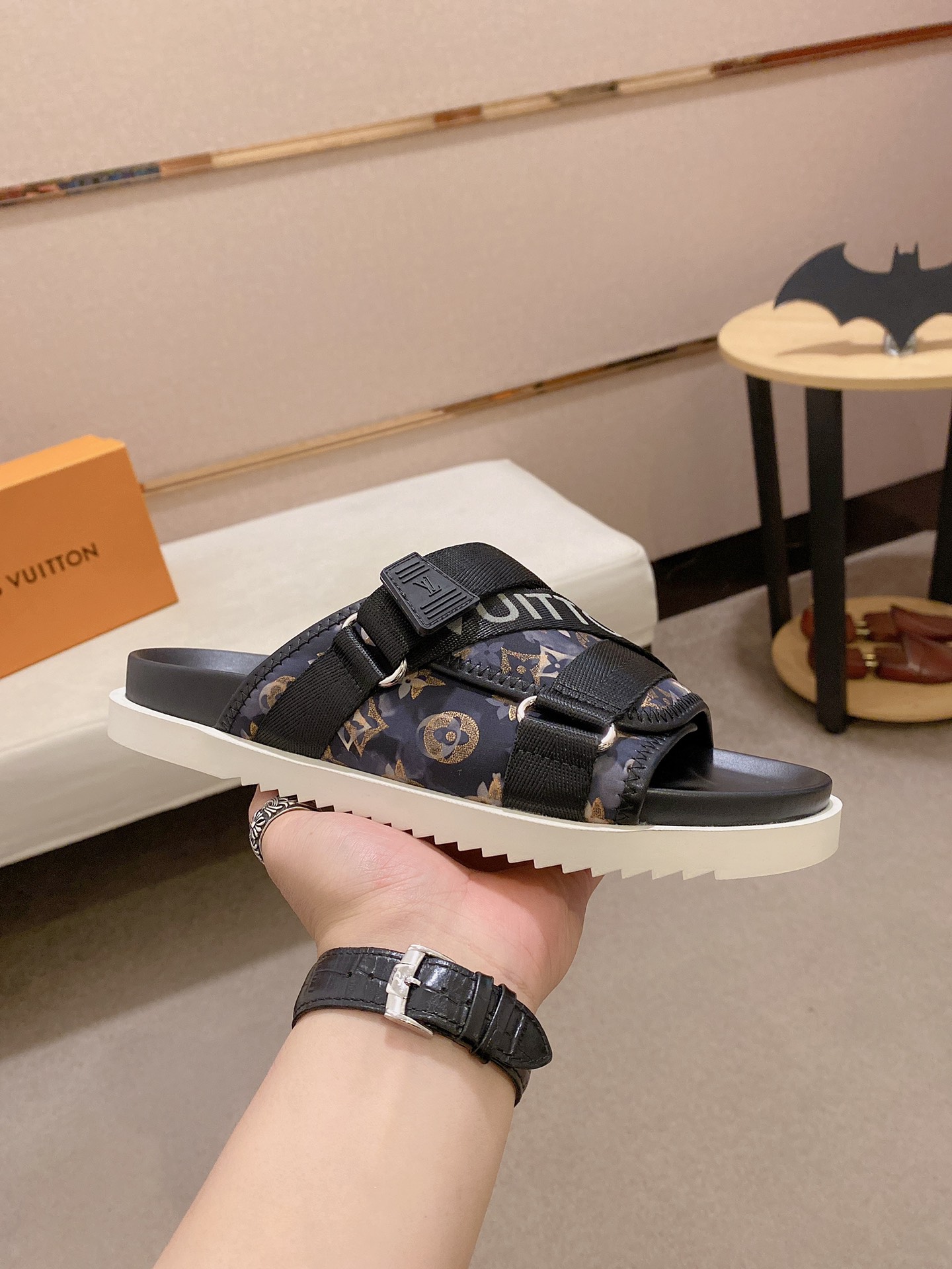 LV Louis Vuitton Creative Monogram Slide Sandals
