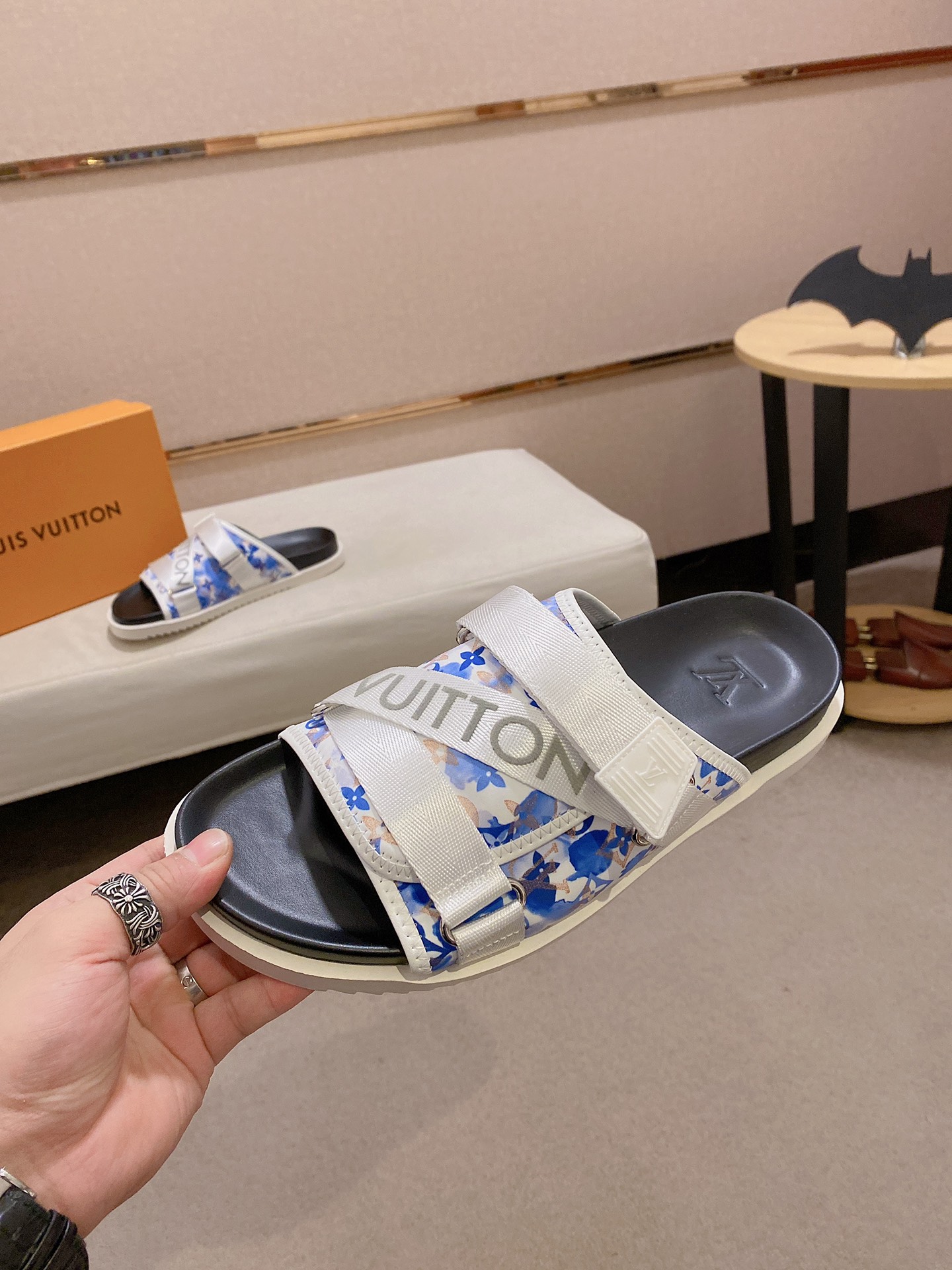 LV Louis Vuitton Creative Monogram Slide Sandals