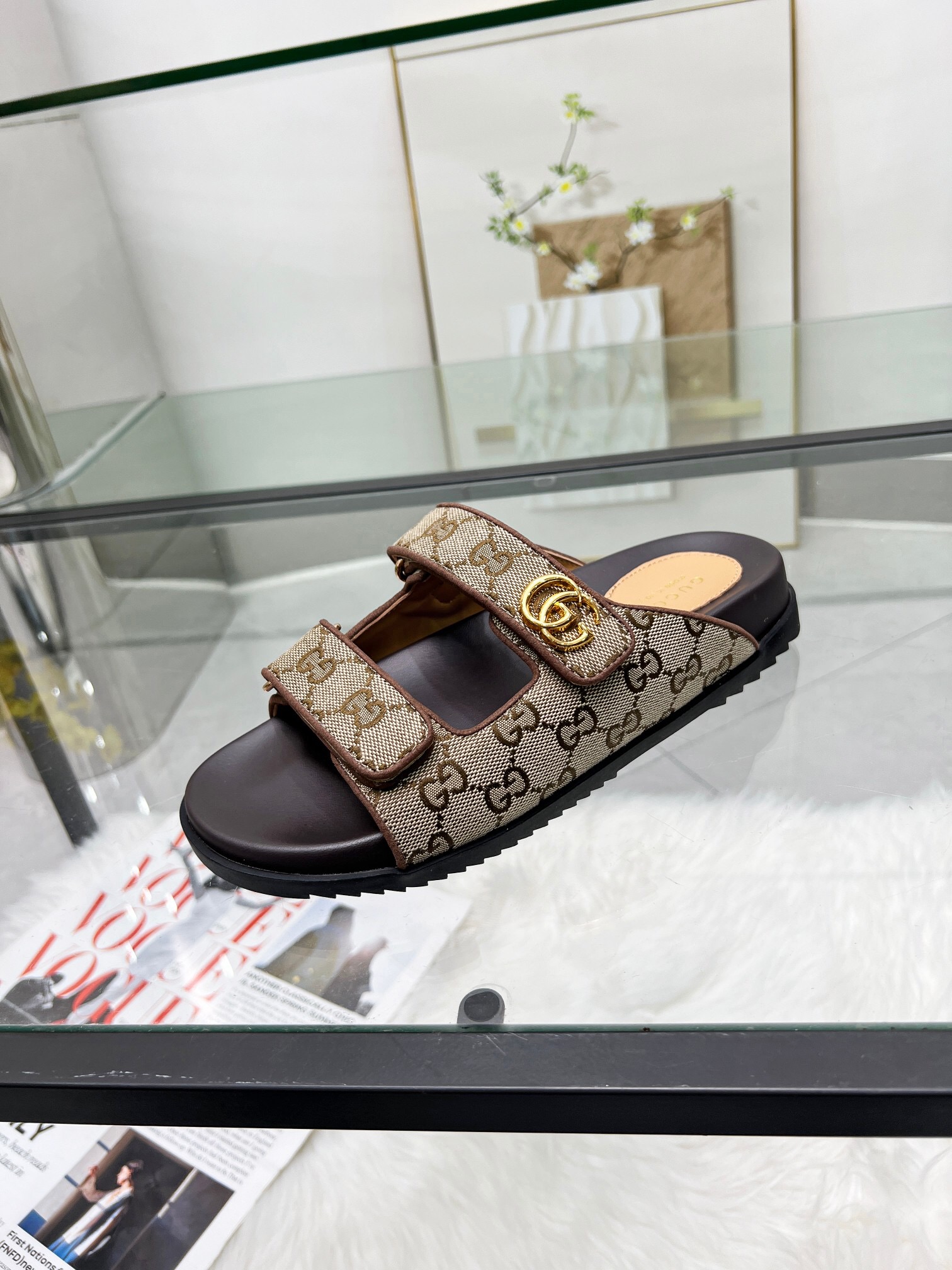 Gucci Magic Tape Sandals