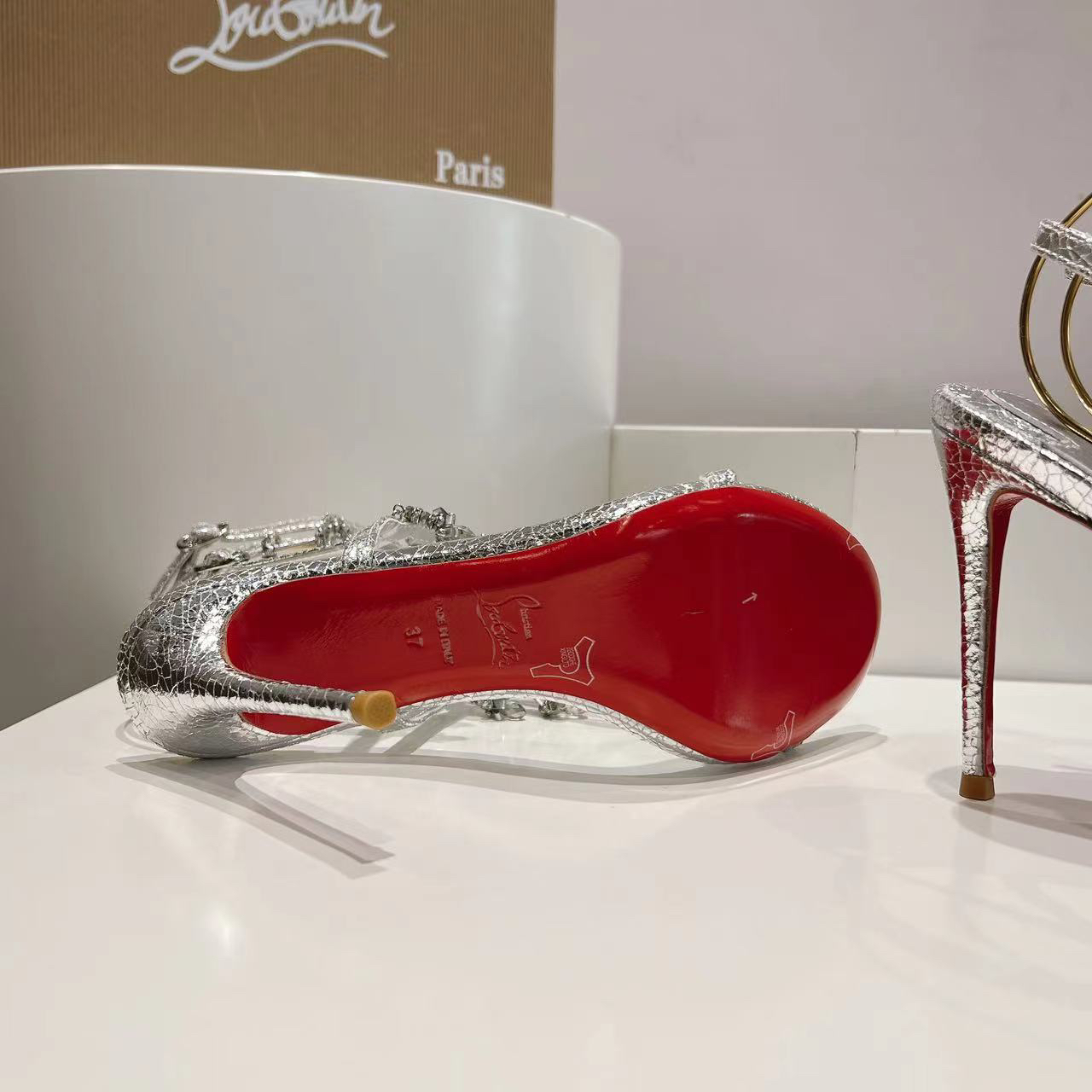 Christian Louboutin Pampillas Crystal Stilettos