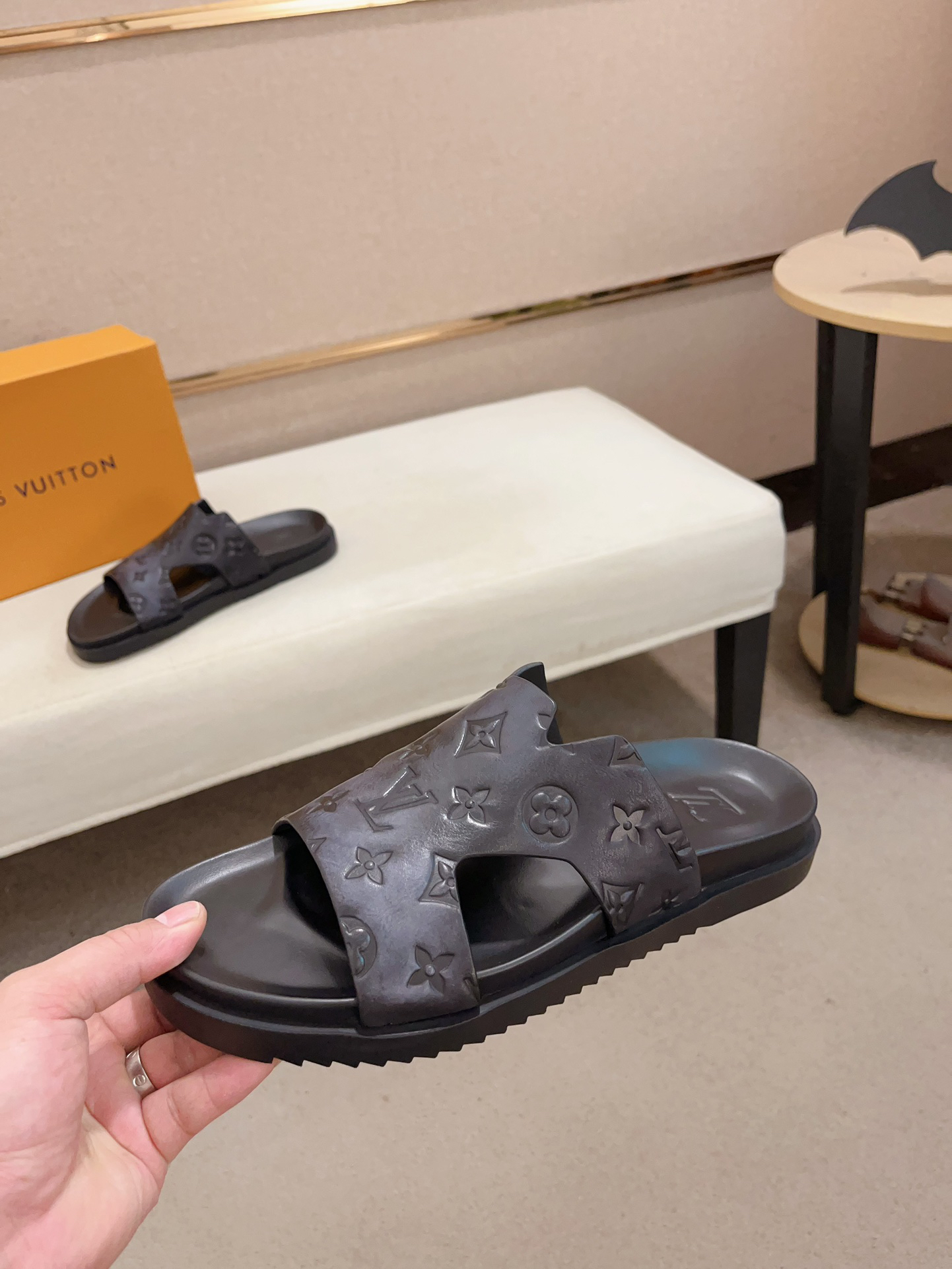 LV Louis Vuitton Monogram Slide Sandals