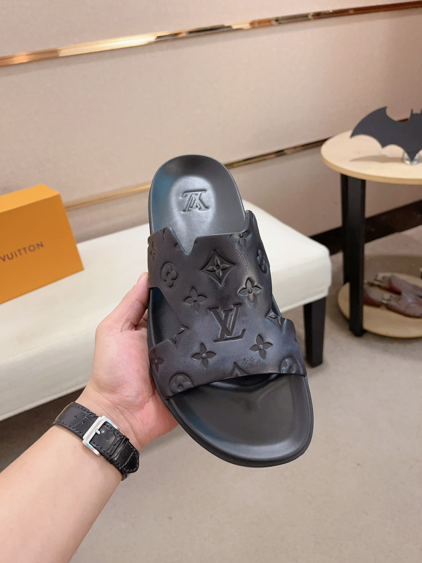 LV Louis Vuitton Monogram Slide Sandals