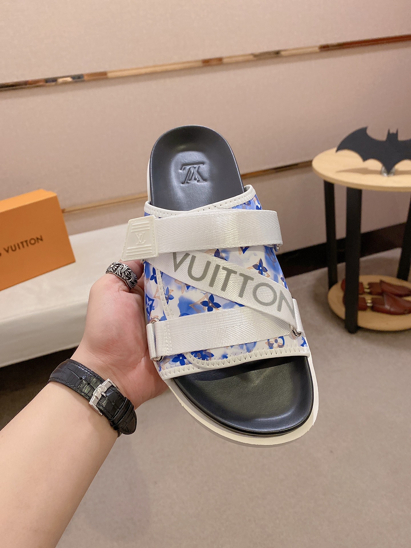 LV Louis Vuitton Creative Monogram Slide Sandals