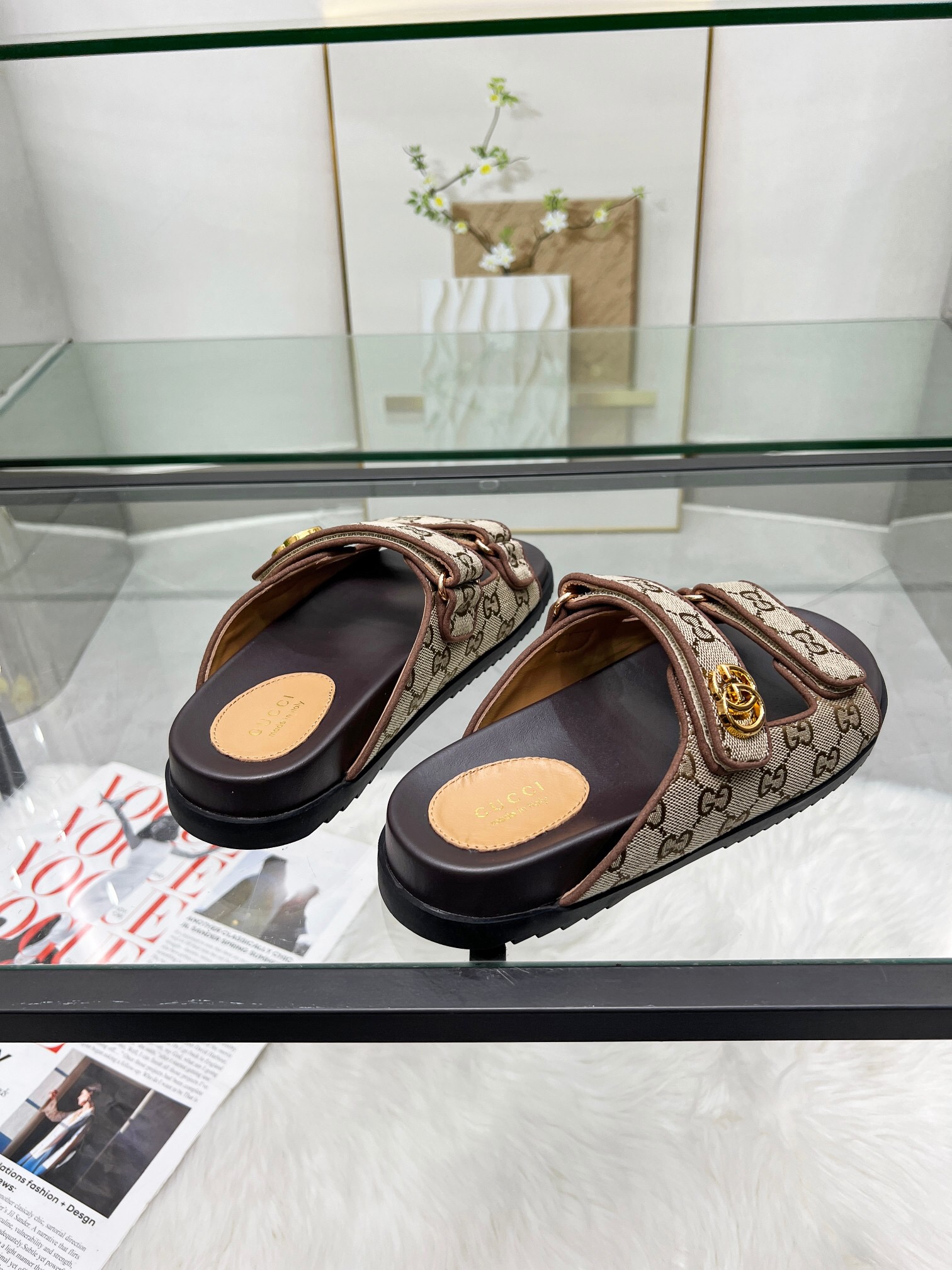 Gucci Magic Tape Sandals