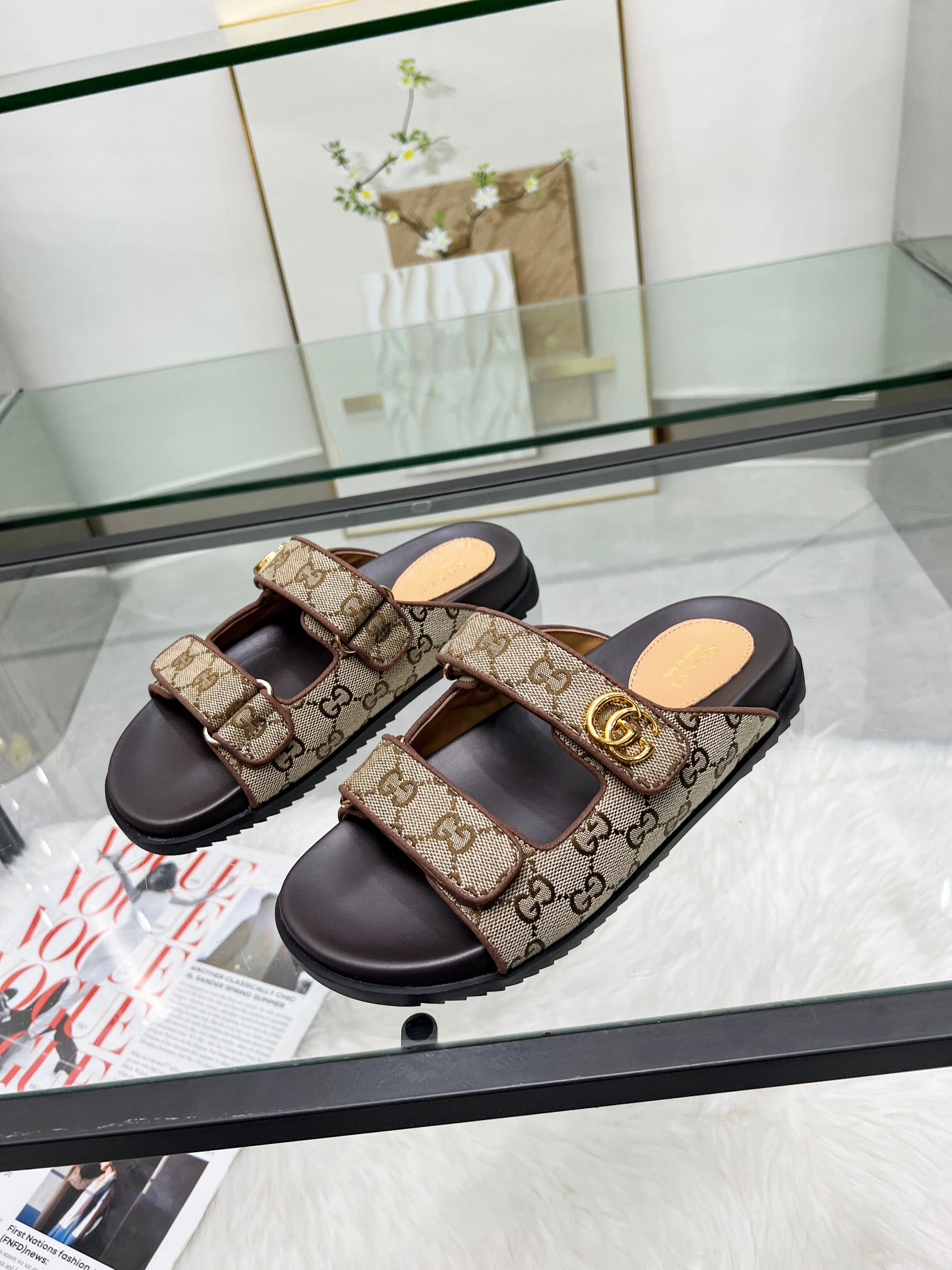 Gucci Magic Tape Sandals
