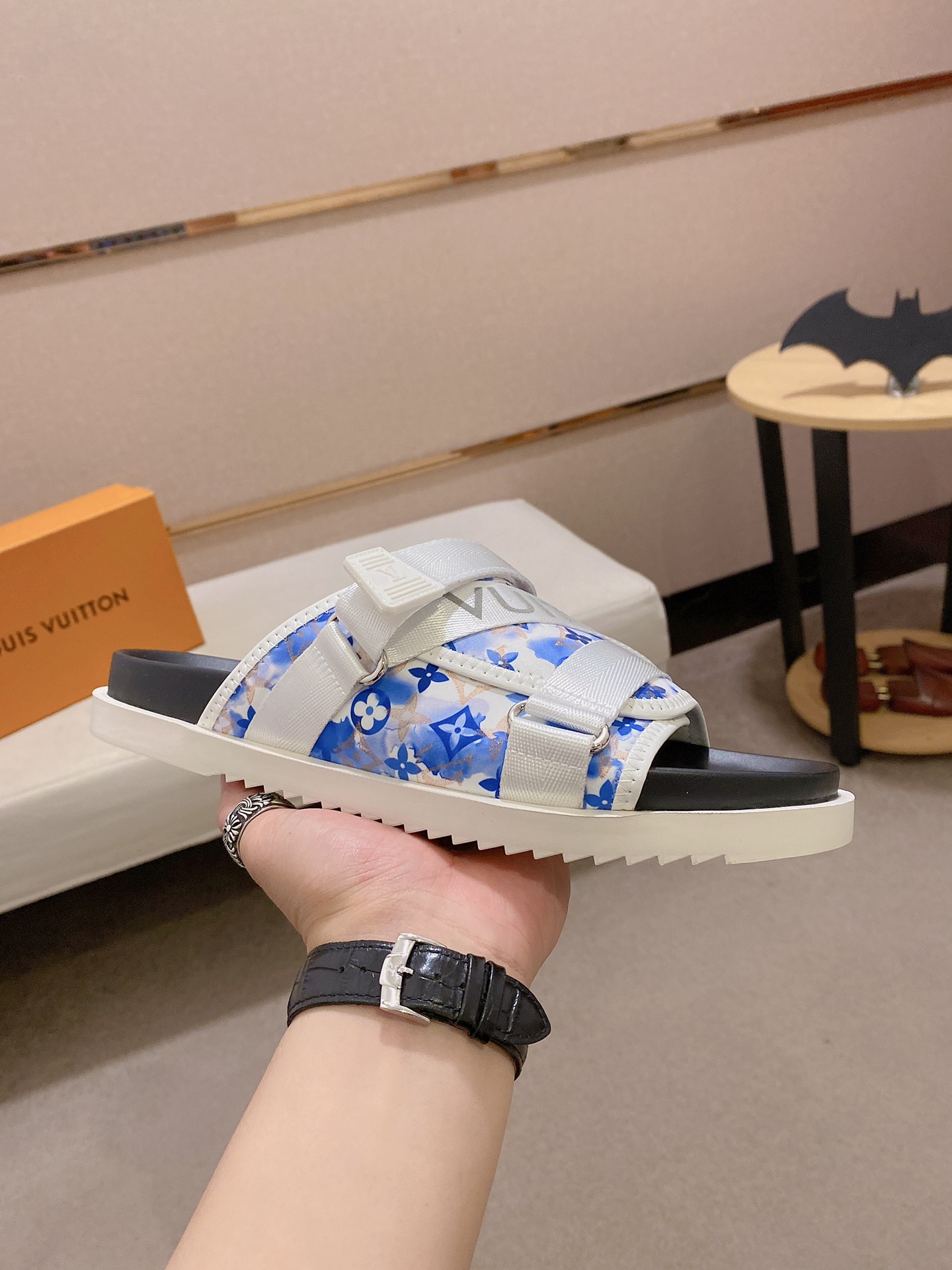 LV Louis Vuitton Creative Monogram Slide Sandals