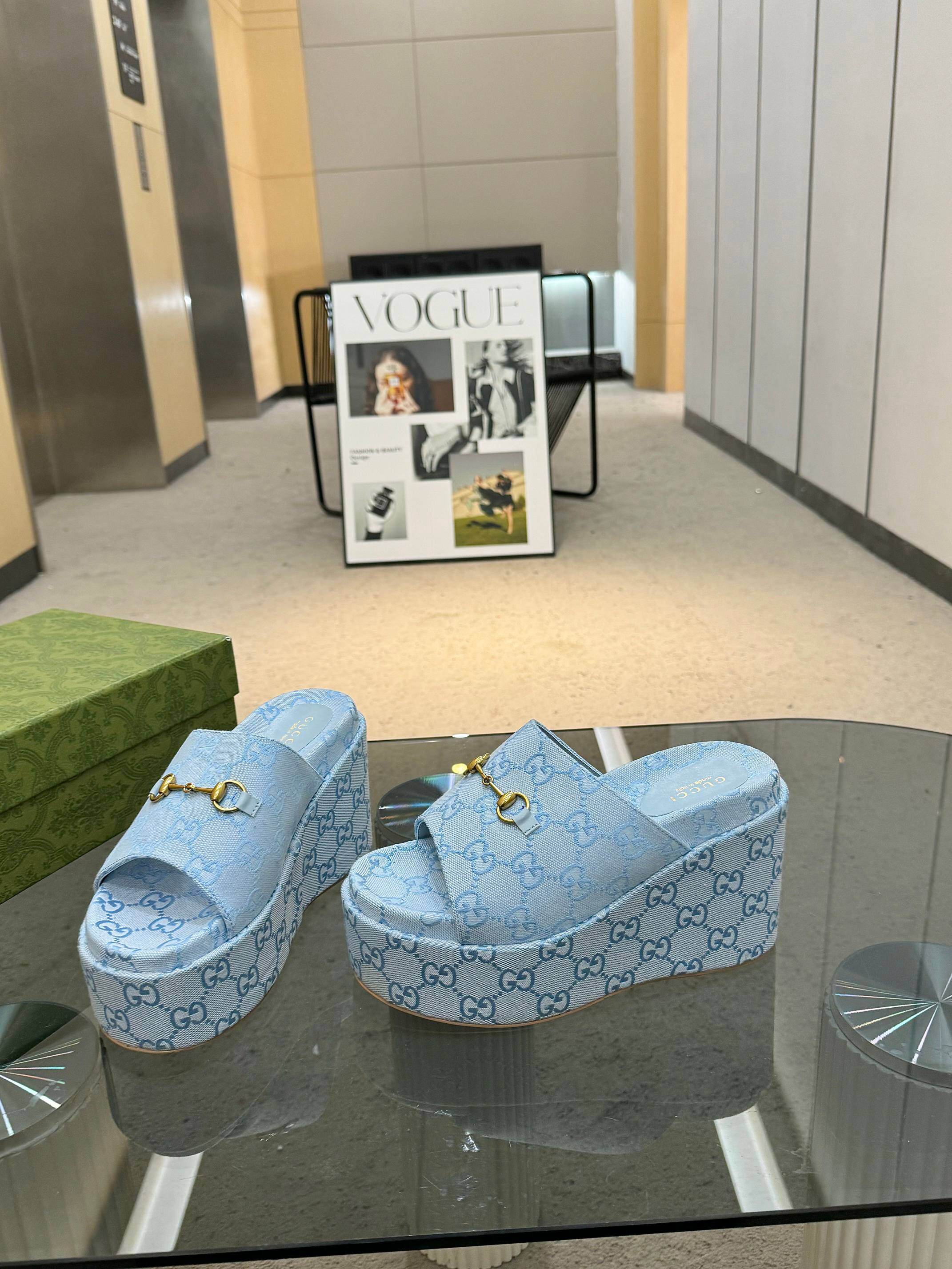 Gucci Waterproof Platform Thick-Soled Slippers