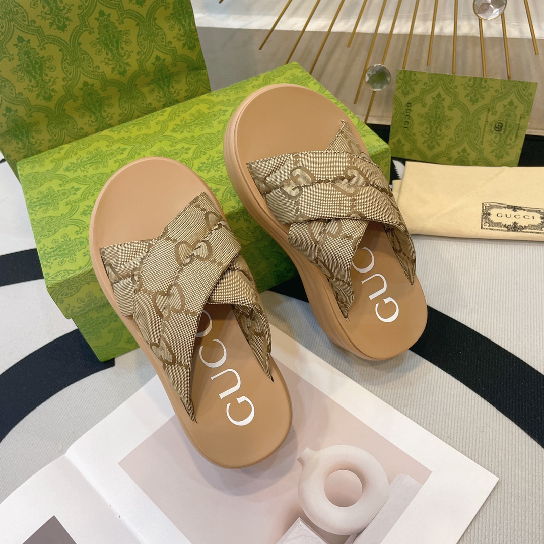 Gucci Waterproof Platform Thick-Soled Slippers