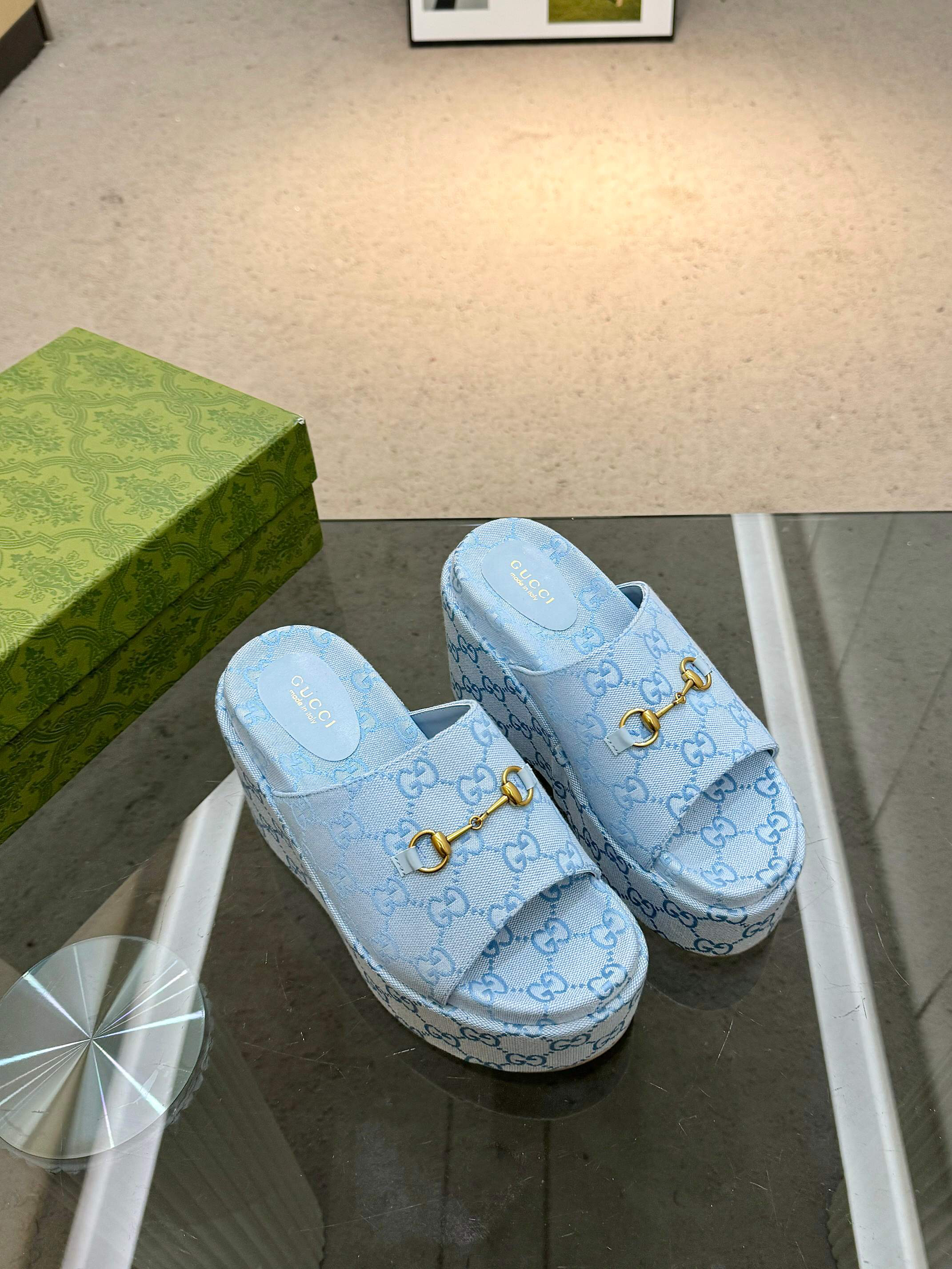 Gucci Waterproof Platform Thick-Soled Slippers