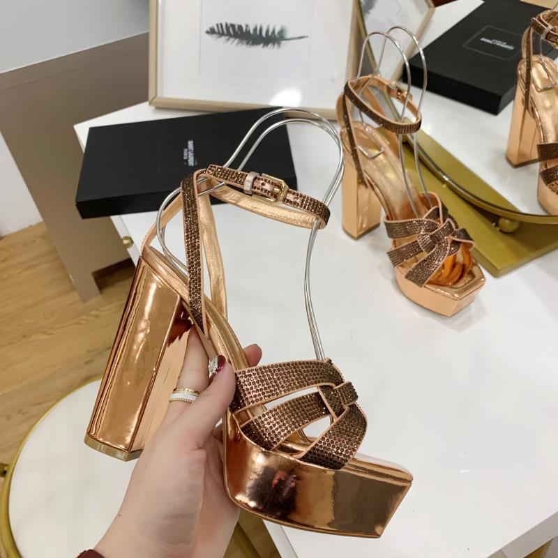 Saint Laurent YSL Waterproof Platform Buckle Sandals