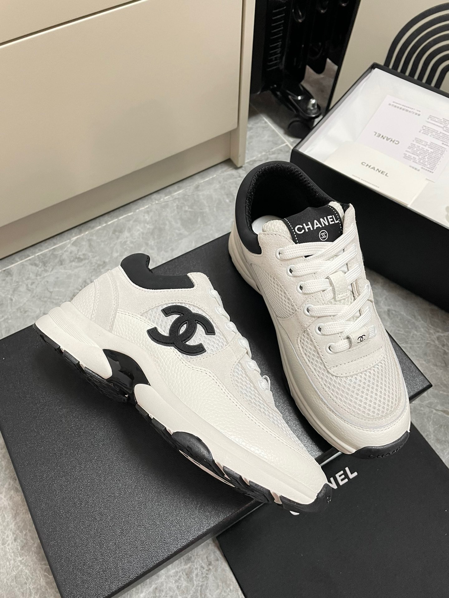 Chanel Spring-Summer Calfskin White Sneakers