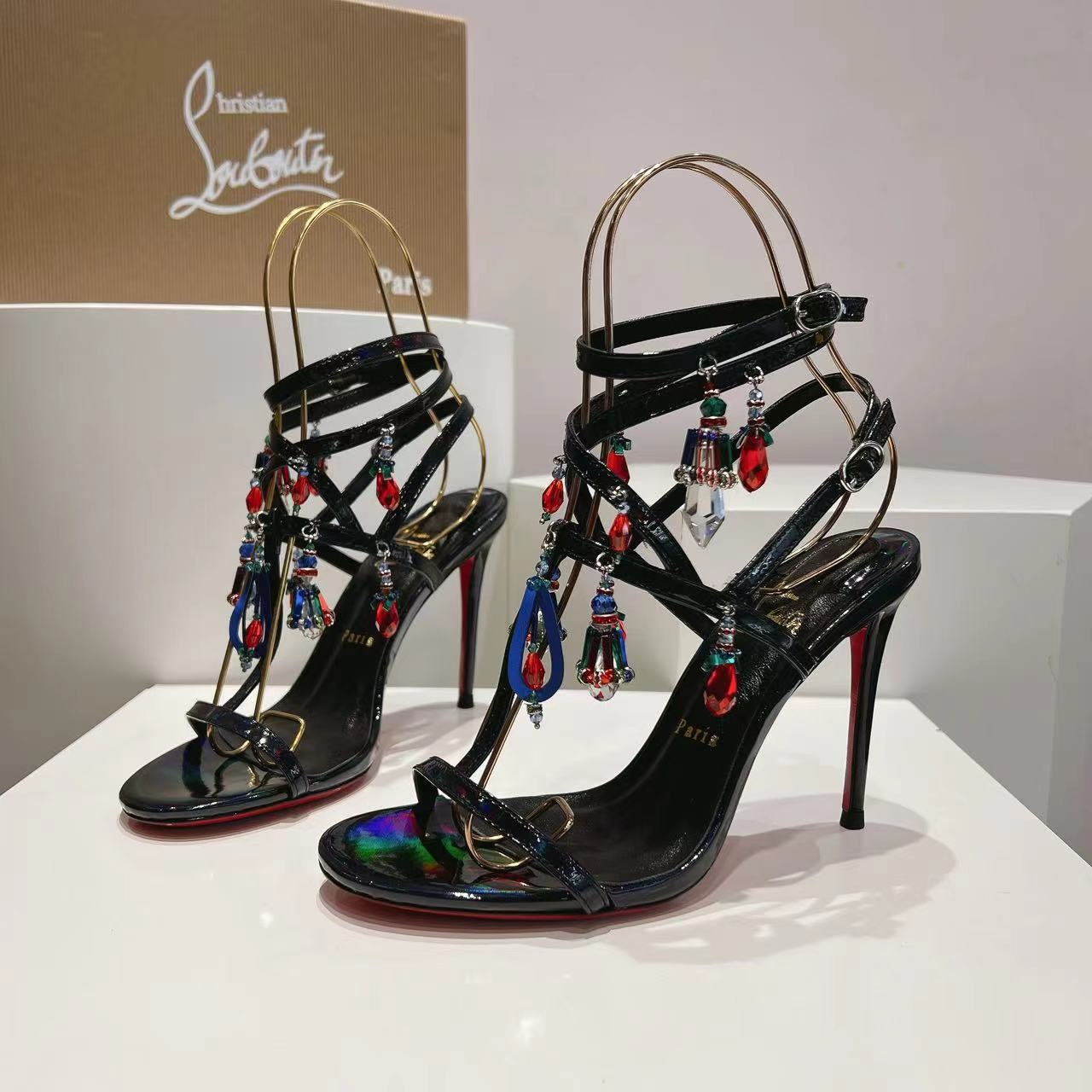 Christian Louboutin Pampillas Crystal Stilettos