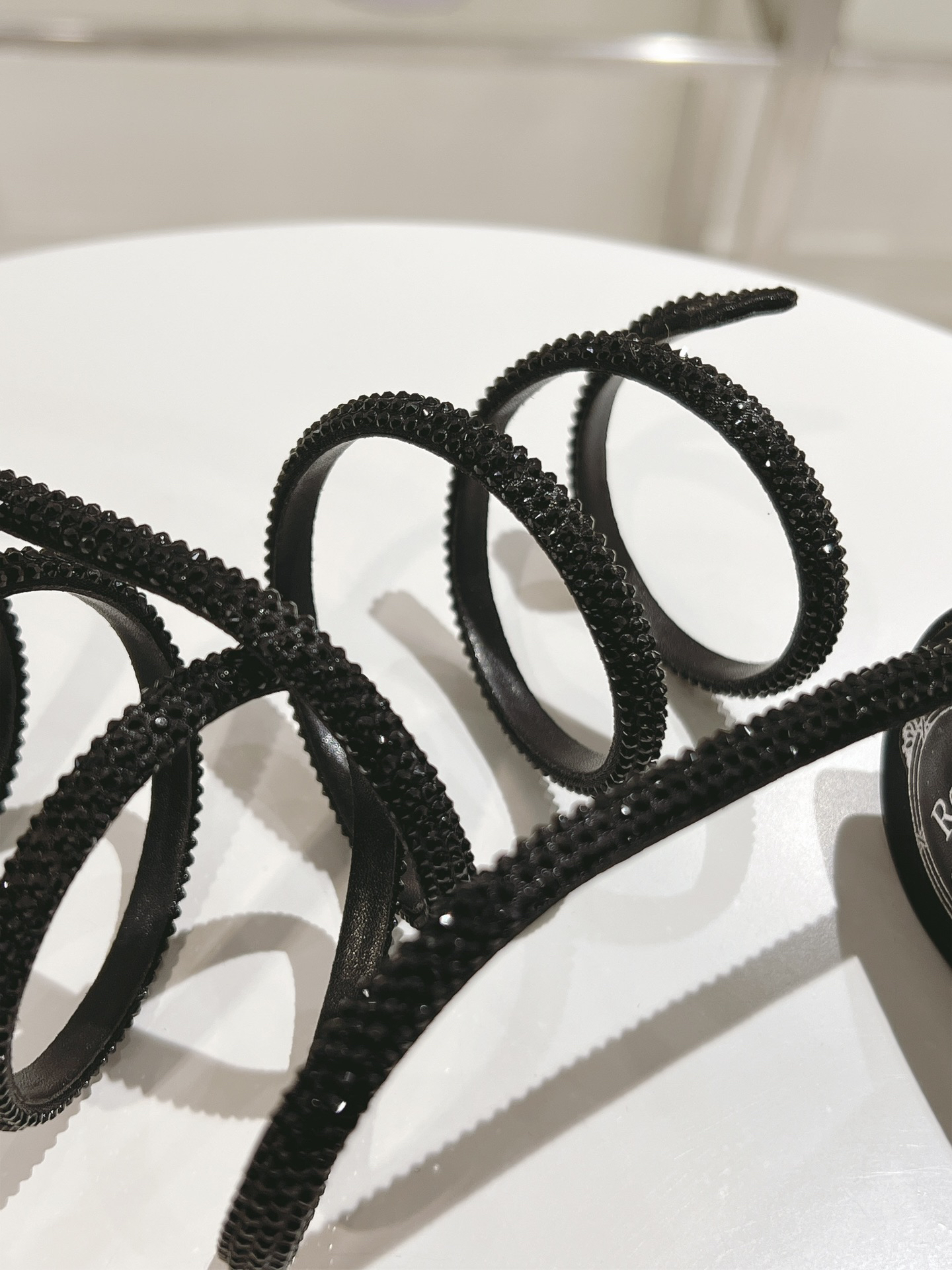 Rene Caovilla Snake-Patterned Cleo Thick-Soled High-Heel Sandals