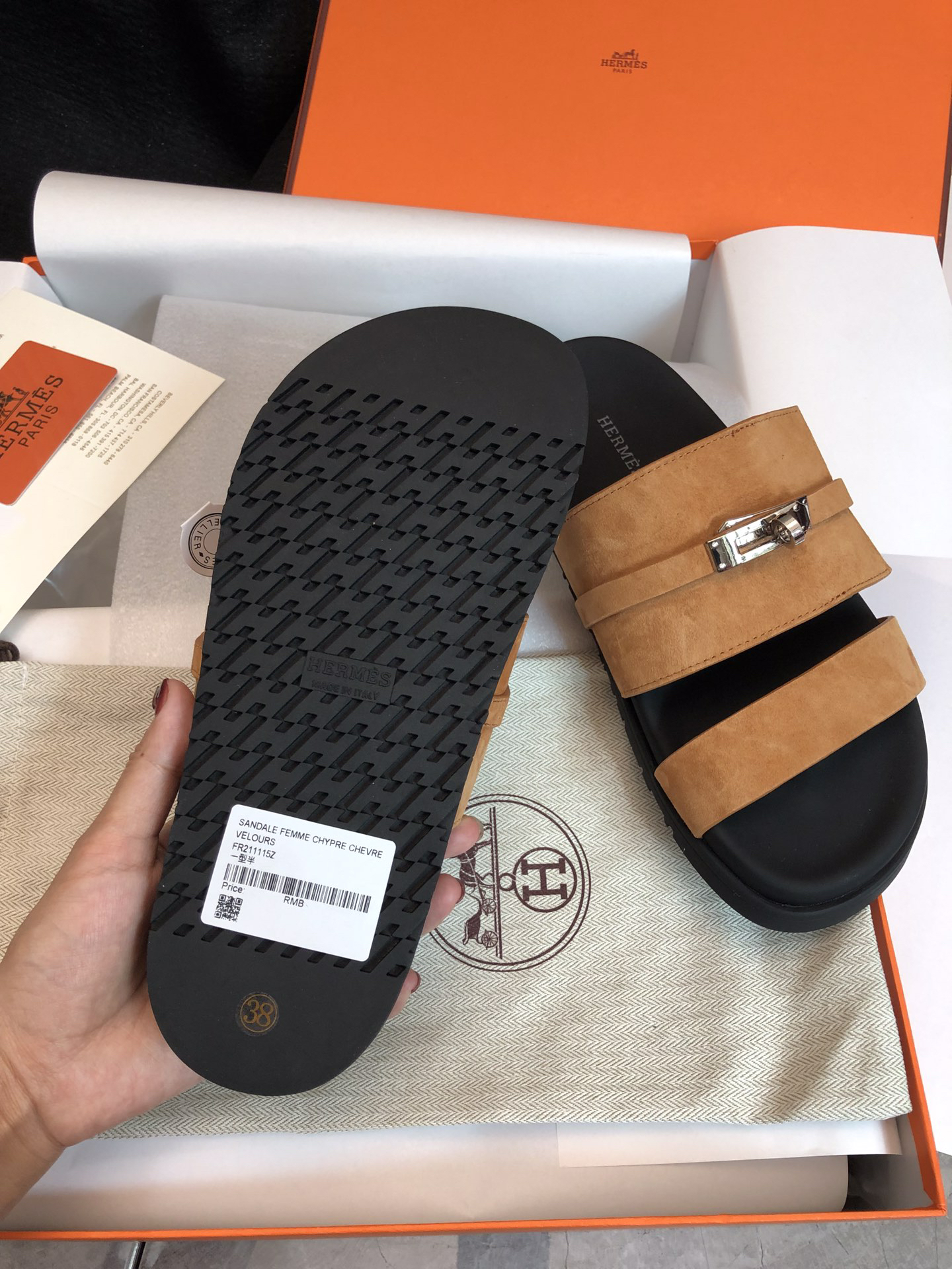 Hermès Top-Grade Leather Slippers