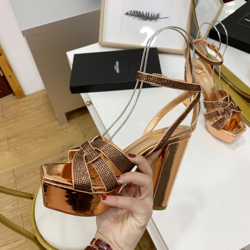 Saint Laurent YSL Waterproof Platform Buckle Sandals