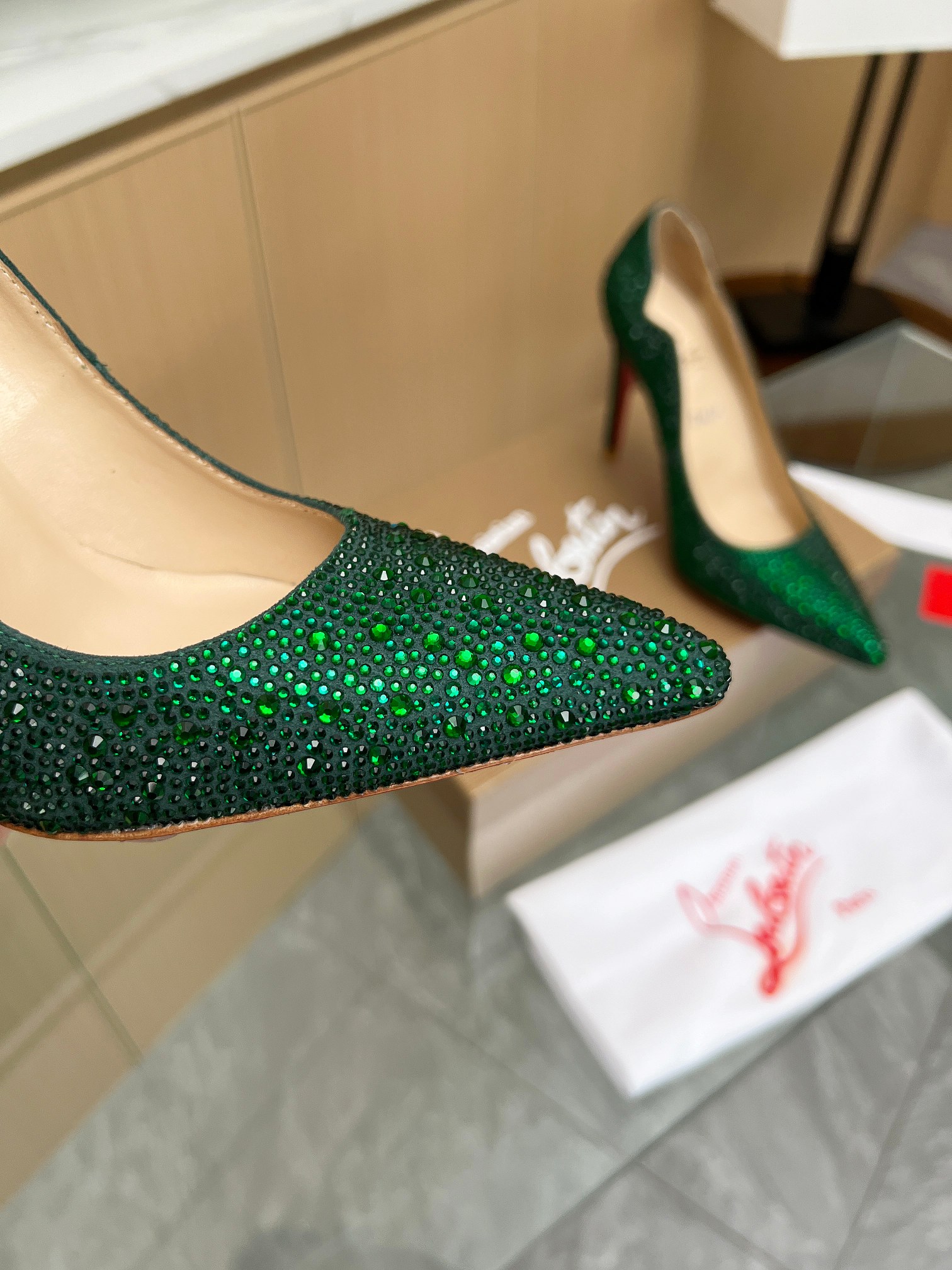 Christian Louboutin Diamond-Encrusted Stilettos