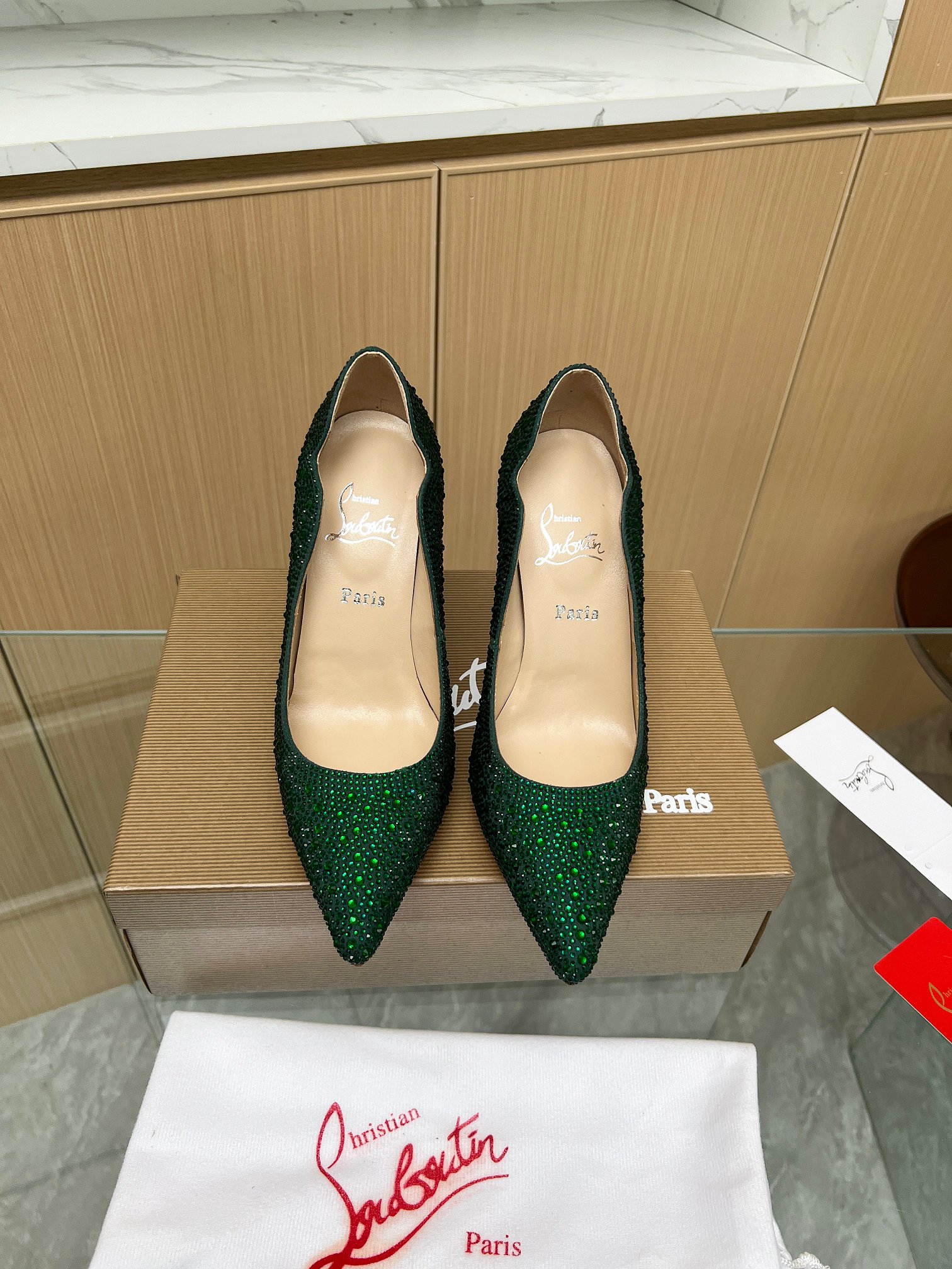 Christian Louboutin Diamond-Encrusted Stilettos