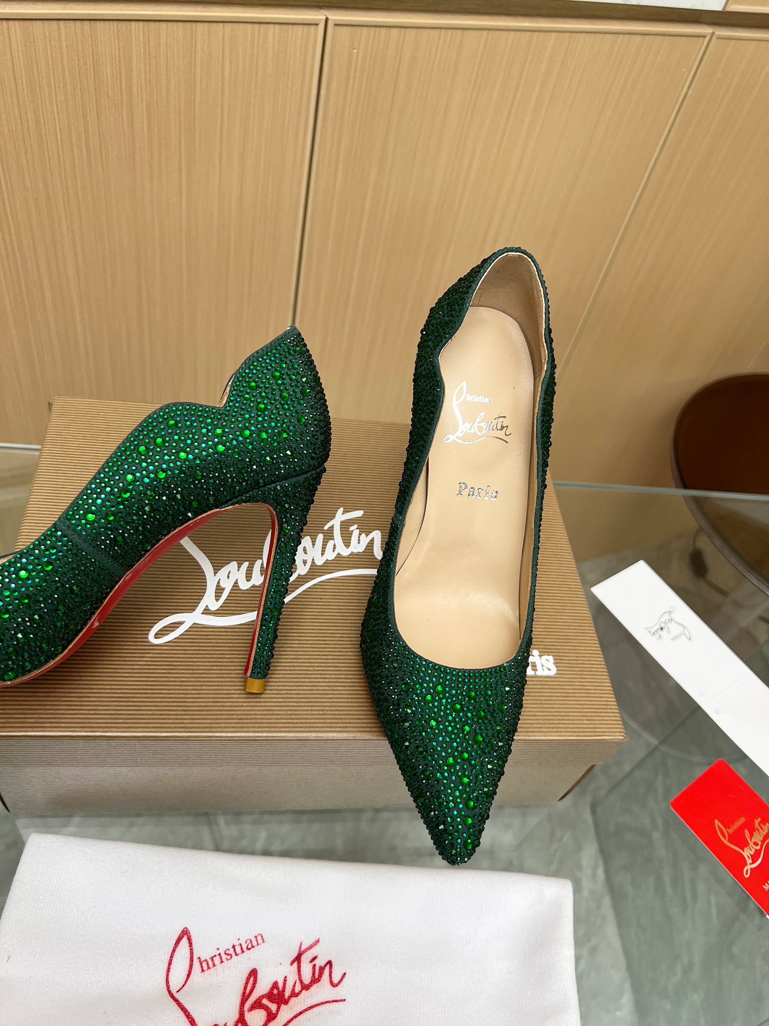 Christian Louboutin Diamond-Encrusted Stilettos