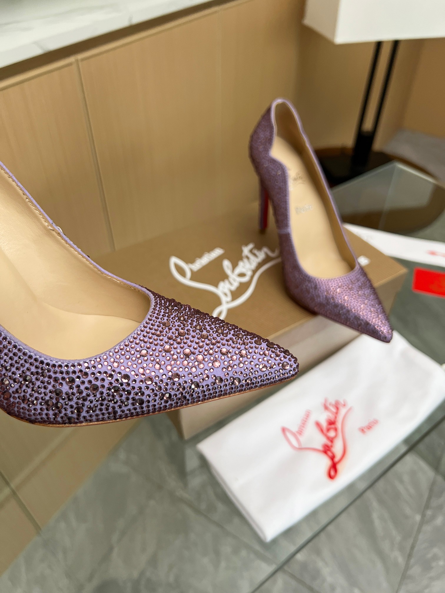 Christian Louboutin Diamond-Encrusted Stilettos