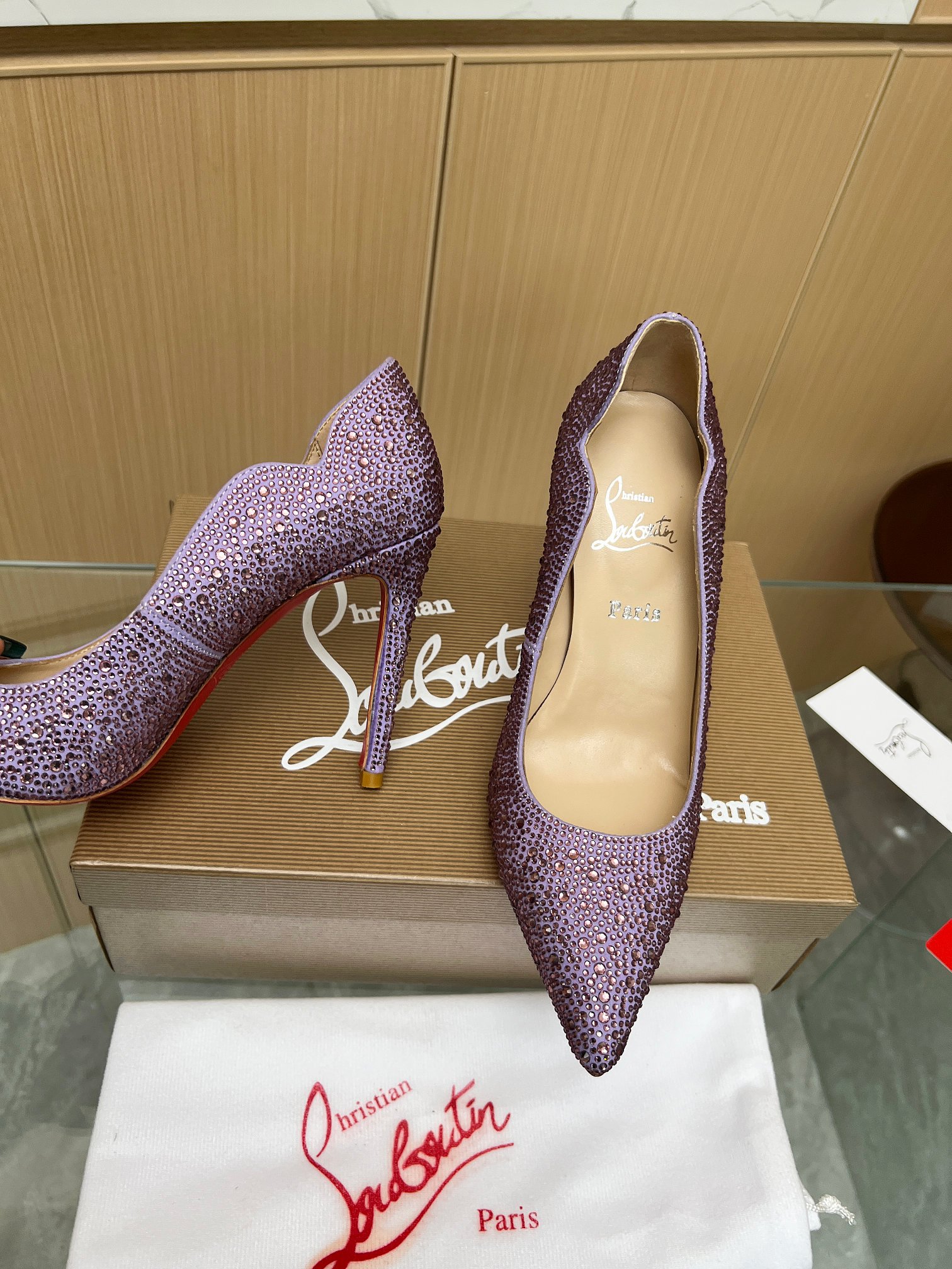 Christian Louboutin Diamond-Encrusted Stilettos