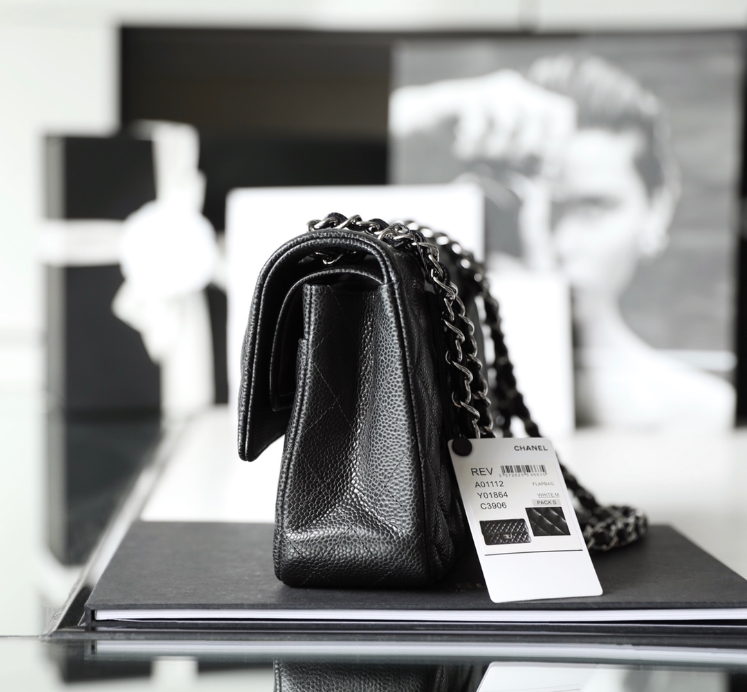 Chanel Classic Caviar Leather Handbag