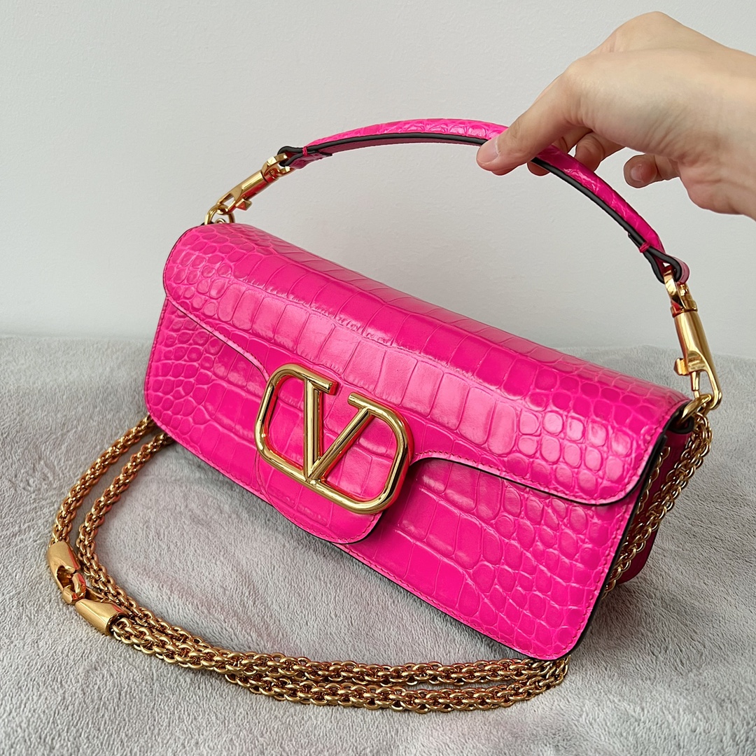 Valentino LOCÒ Calf Leather Handbag (Large)