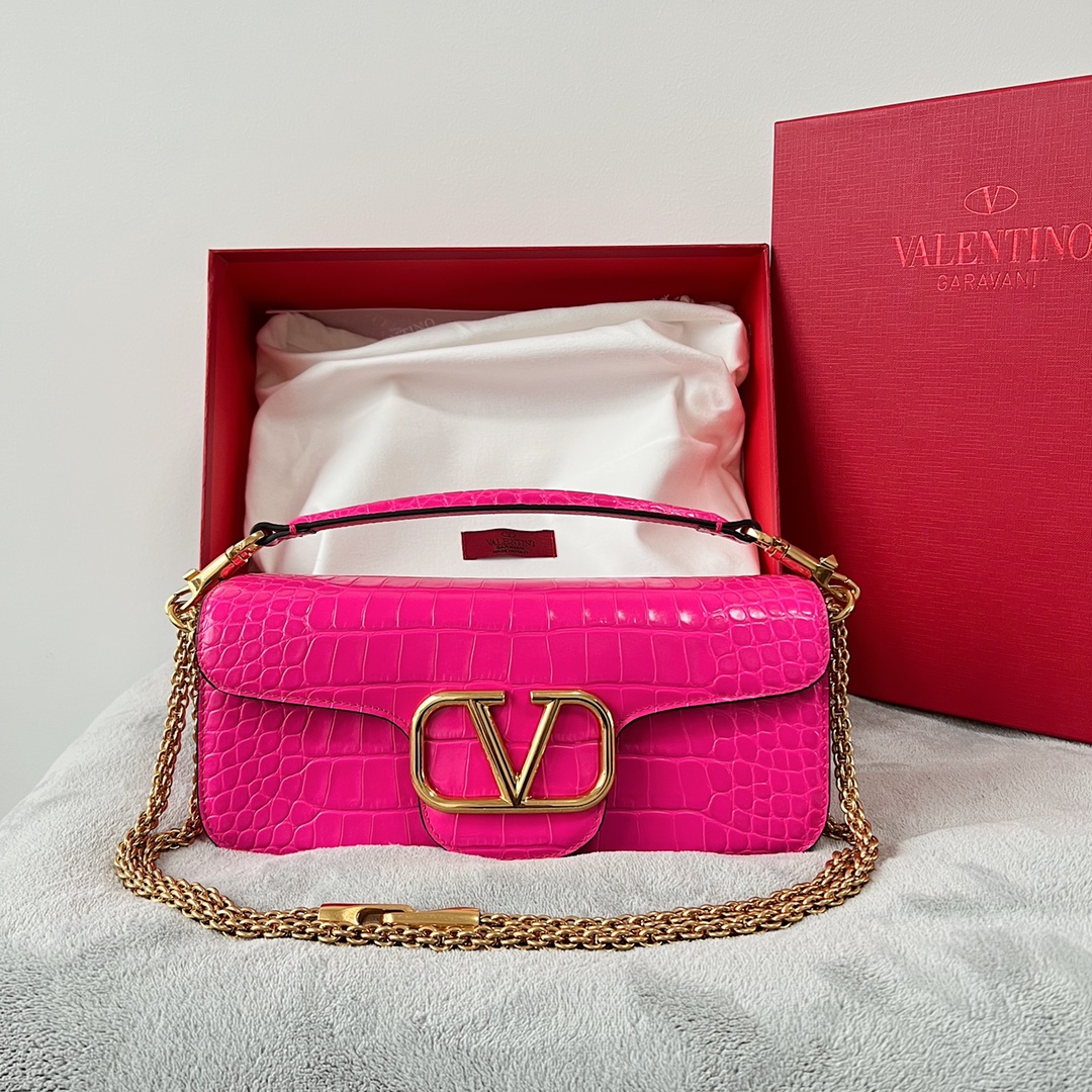 Valentino LOCÒ Calf Leather Handbag (Large)