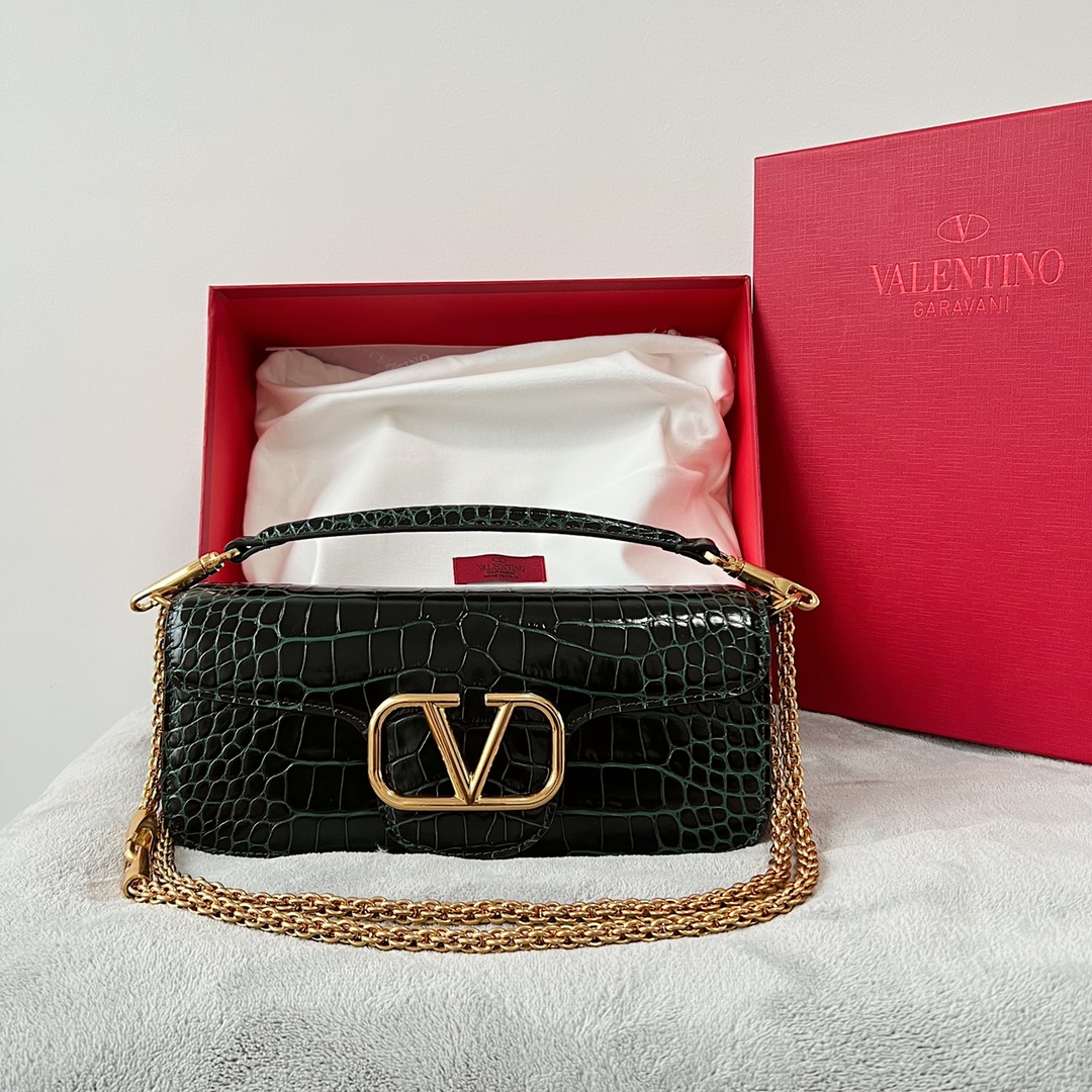 Valentino LOCÒ Calf Leather Handbag (Larg)