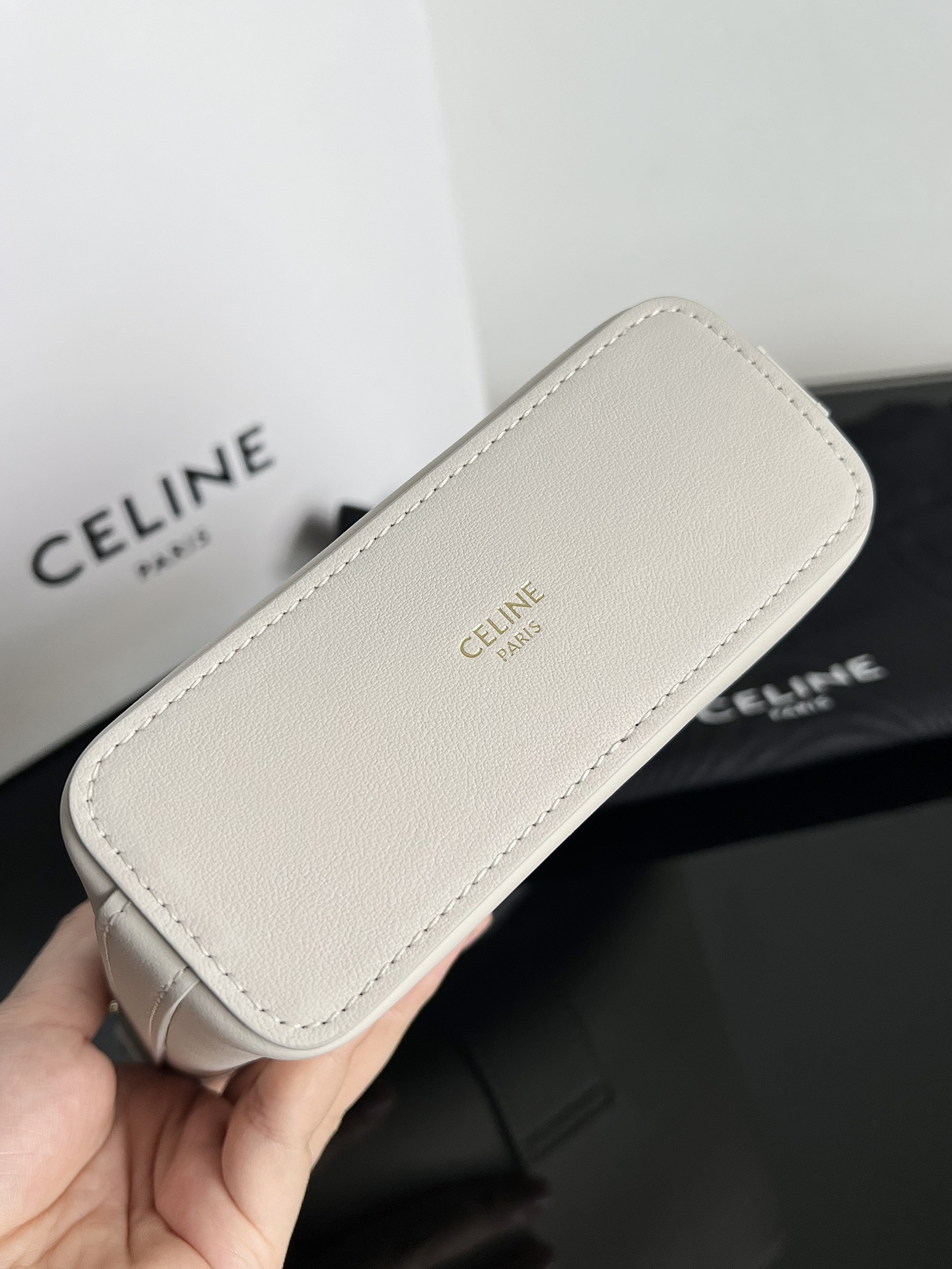 Celine Triomphe Mini Smooth Calfskin Bucket Bag