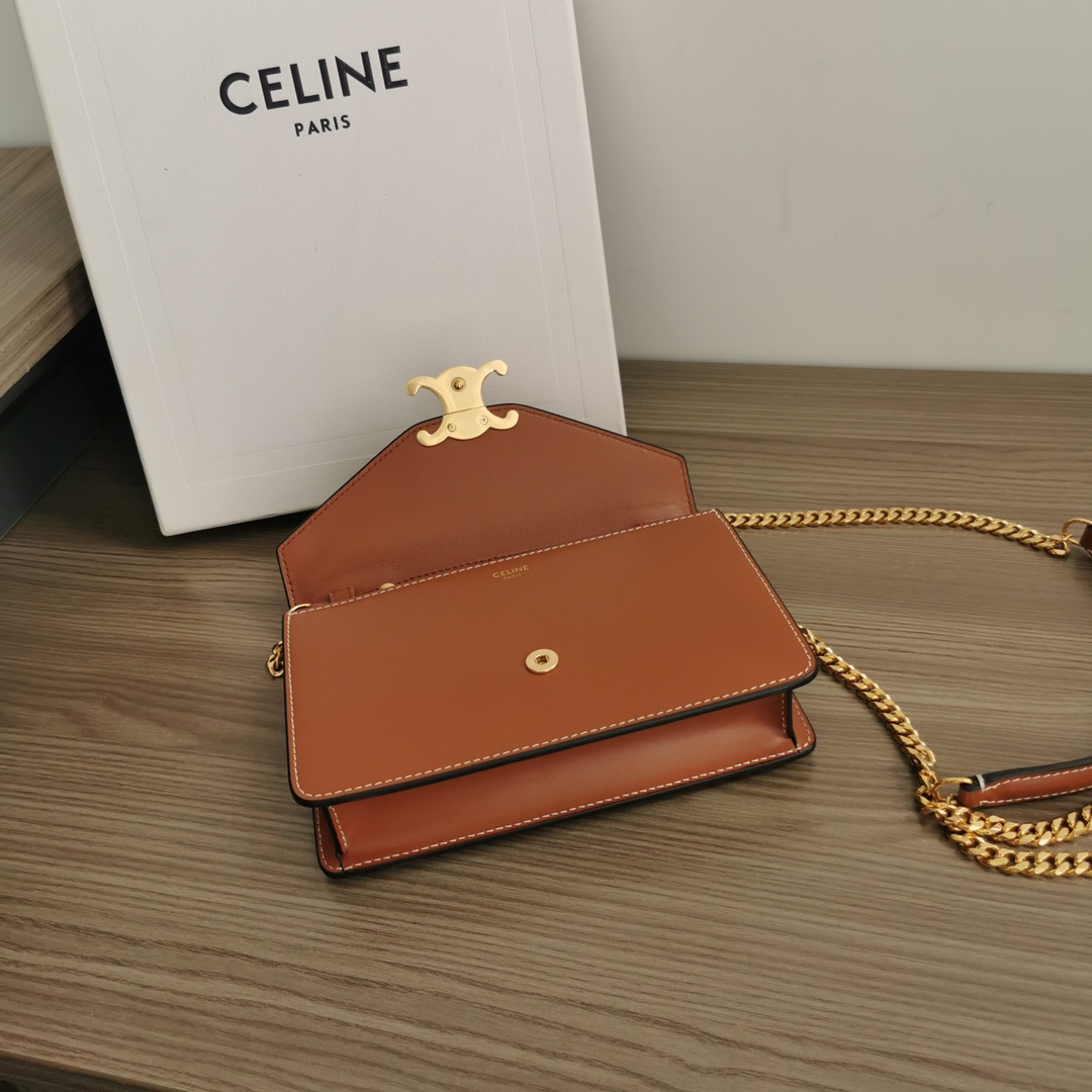 Celine Triomphe Calfskin Chain Bag