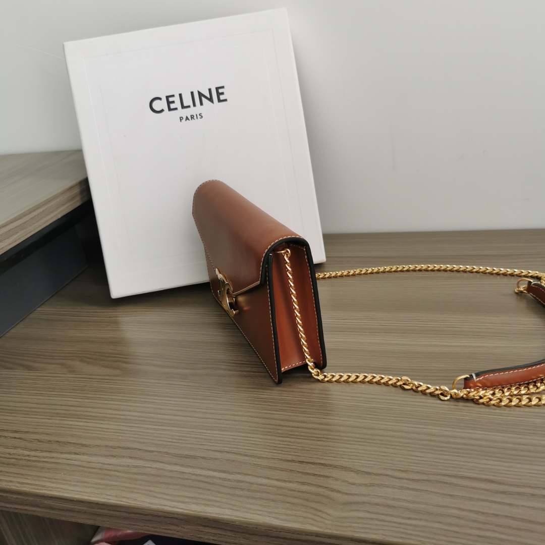 Celine Triomphe Calfskin Chain Bag