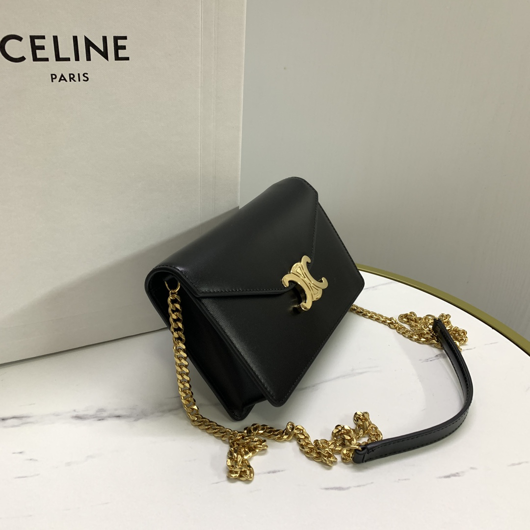 Celine Triomphe Calfskin Chain Bag