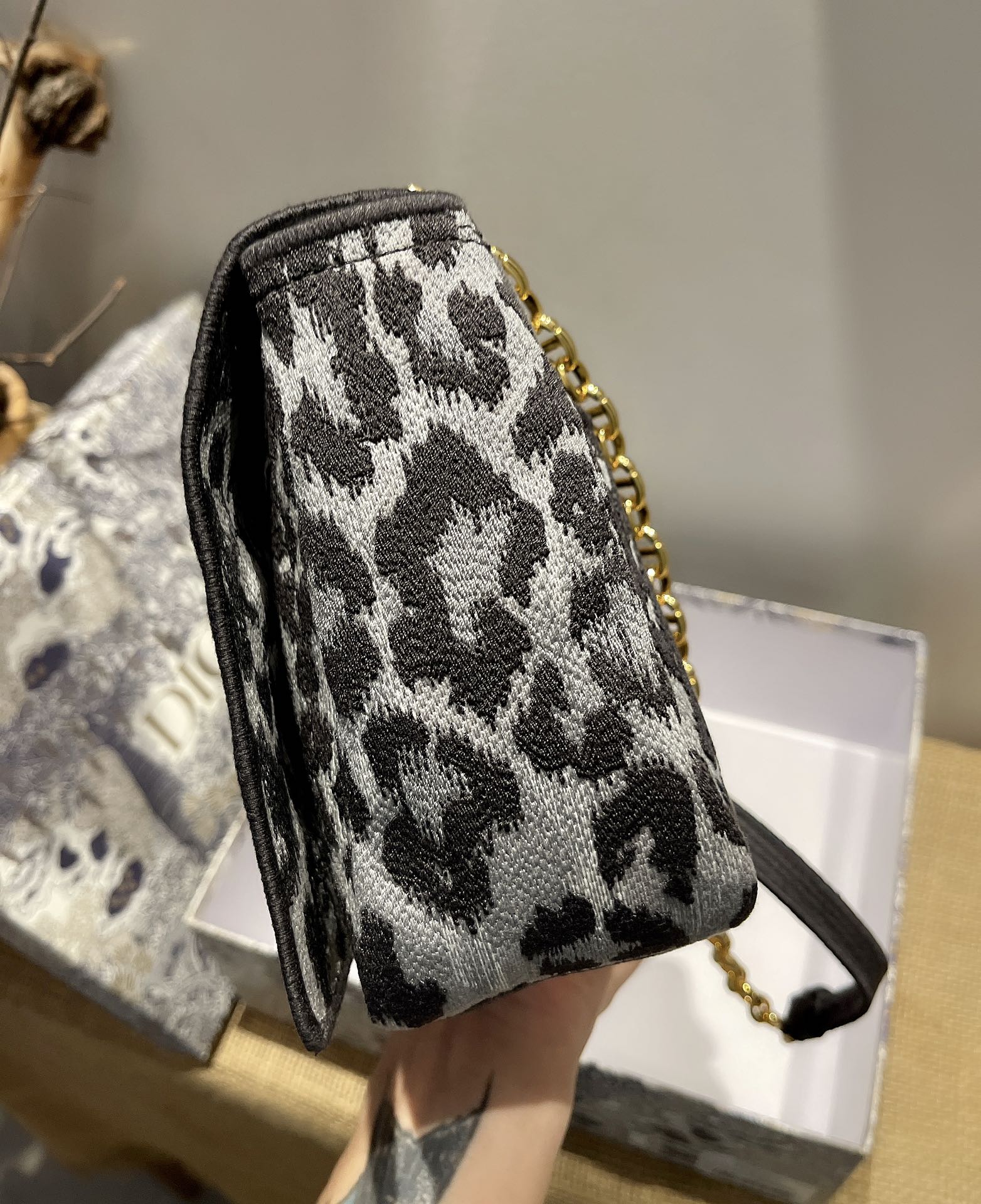 Dior Black Panther Motif Montaigne Bag