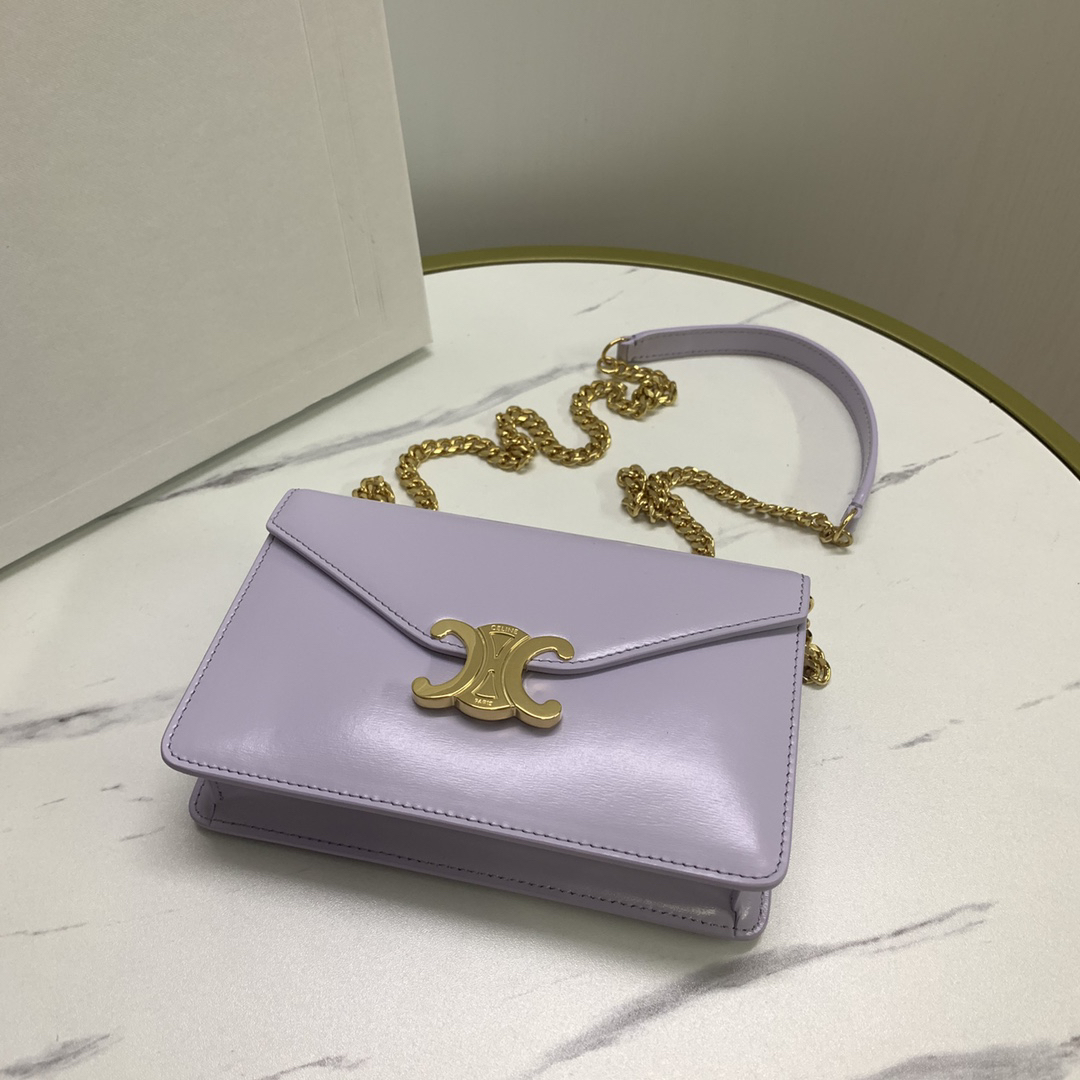Celine Triomphe Calfskin Chain Bag