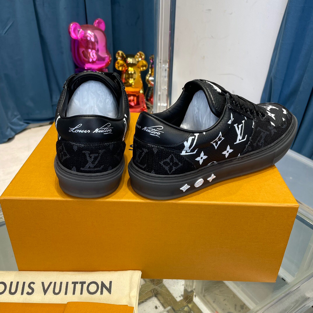 LV Louis Vuitton Monogram Leather Sneakers