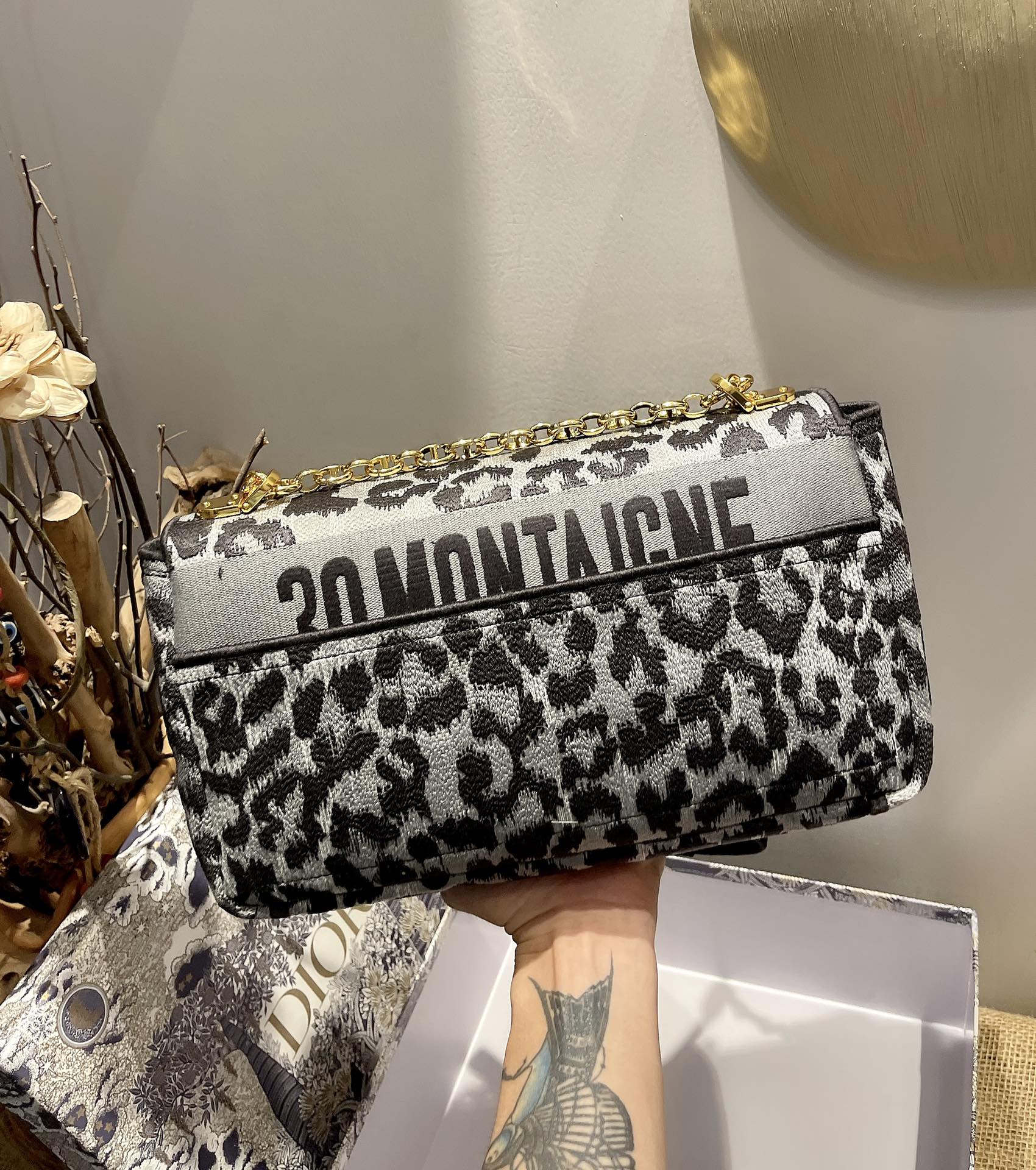 Dior Black Panther Motif Montaigne Bag